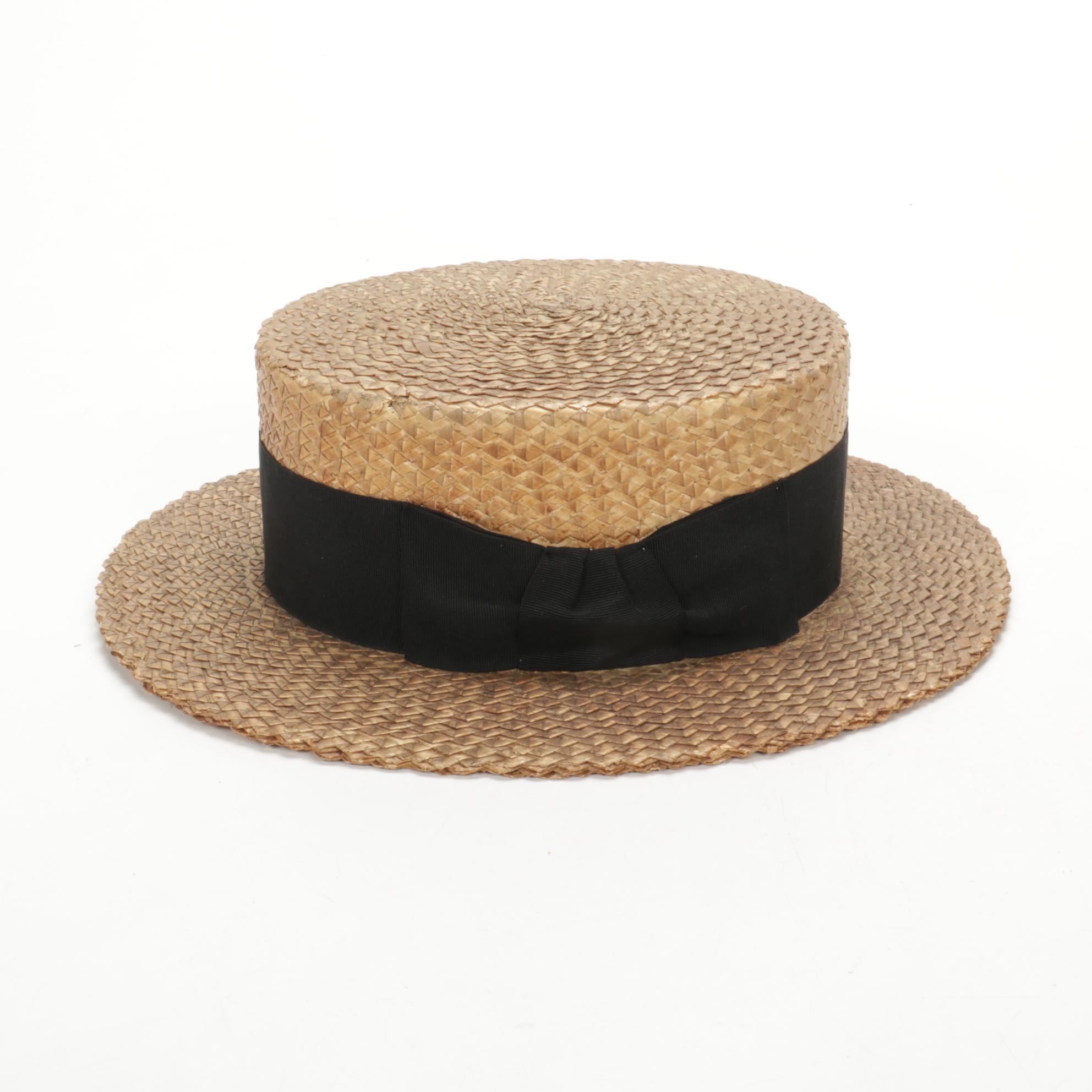 Men's Rossley, Korn, and The Columbian Woven Straw Boater Hats