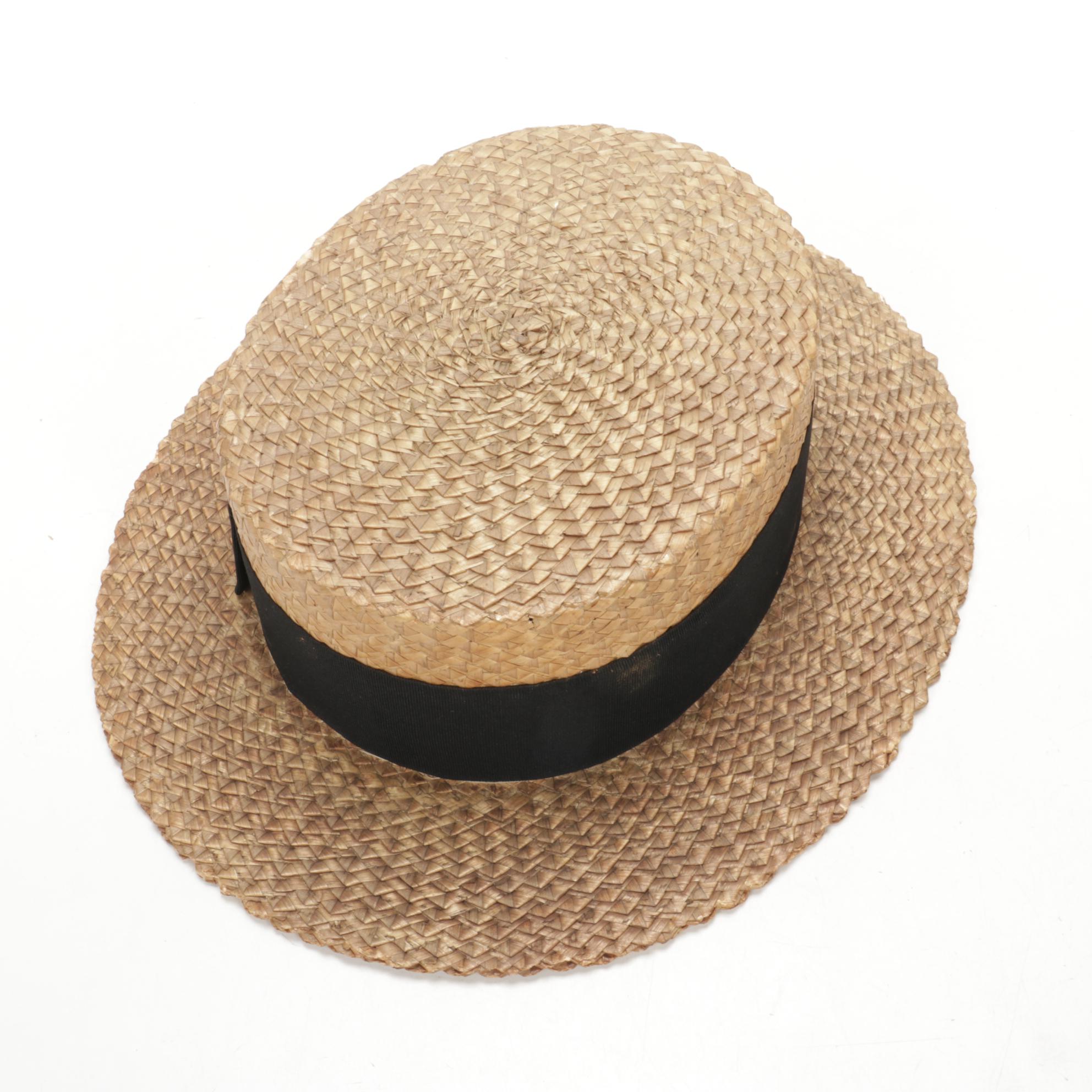 Men's Rossley, Korn, and The Columbian Woven Straw Boater Hats