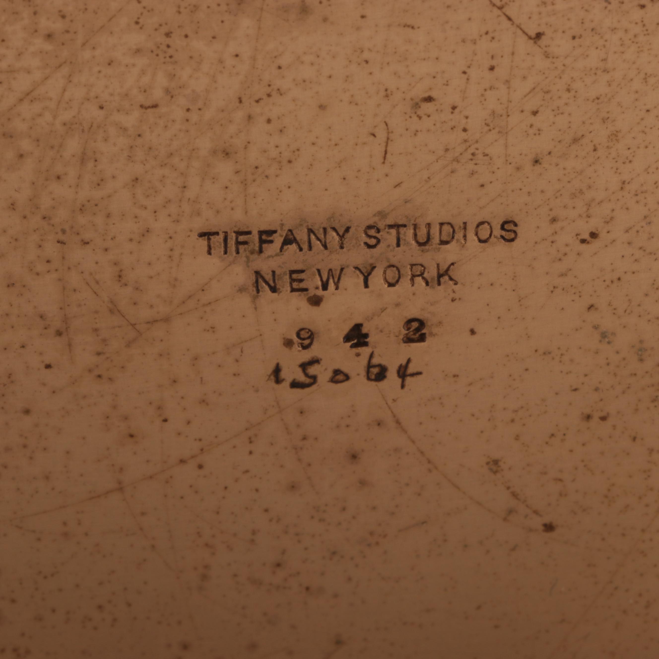 Tiffany Studios Bronze Zodiac Frame and Desk Thermometer