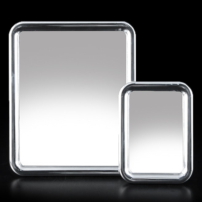 Georg Jensen "Tableau" Tabletop Mirrors with "Urkiola" Stainless Candle Holders