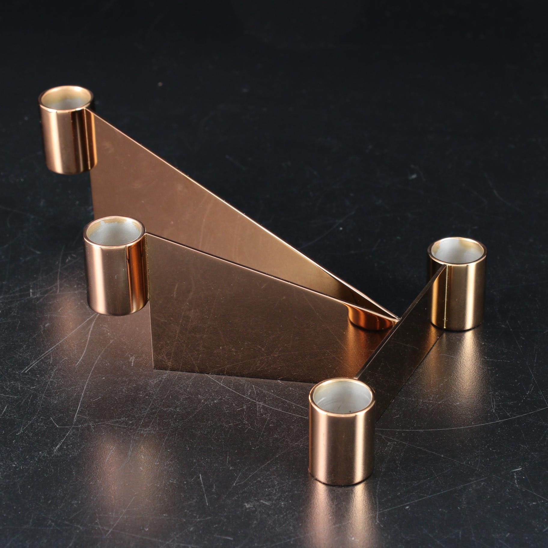 Georg Jensen "Tableau" Tabletop Mirrors with "Urkiola" Stainless Candle Holders