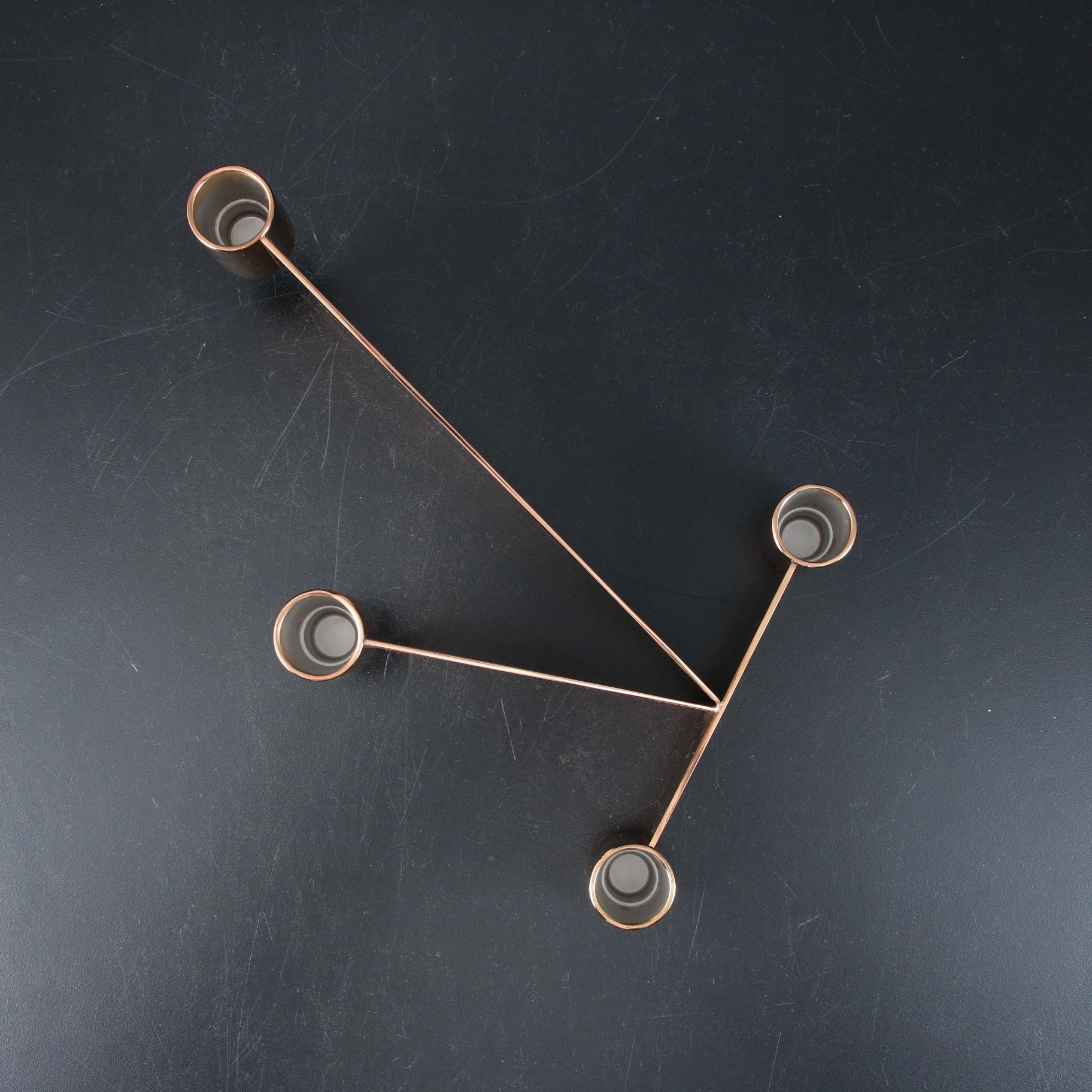 Georg Jensen "Tableau" Tabletop Mirrors with "Urkiola" Stainless Candle Holders