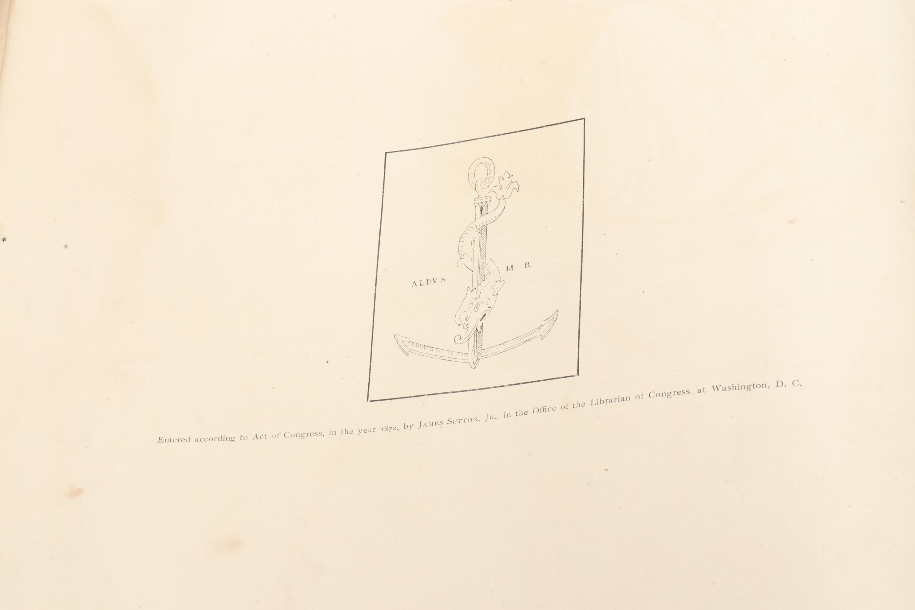 "The Aldine" Art Journal Bound Volumes V and VI, 1872–1873