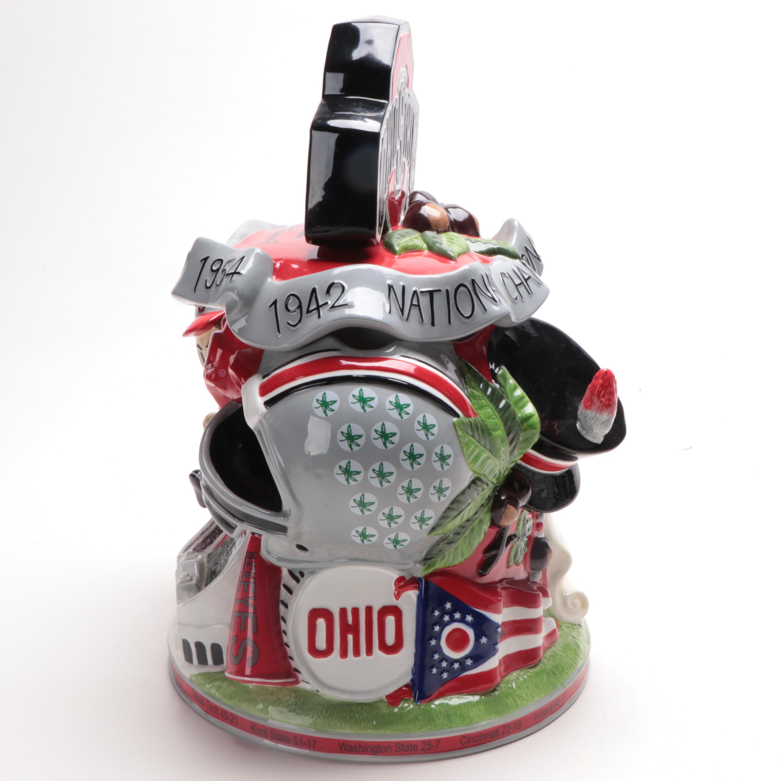 Christoper Radko for Cheryl & Co. "The Perfect Season" Jar Signed by Jim Tressel