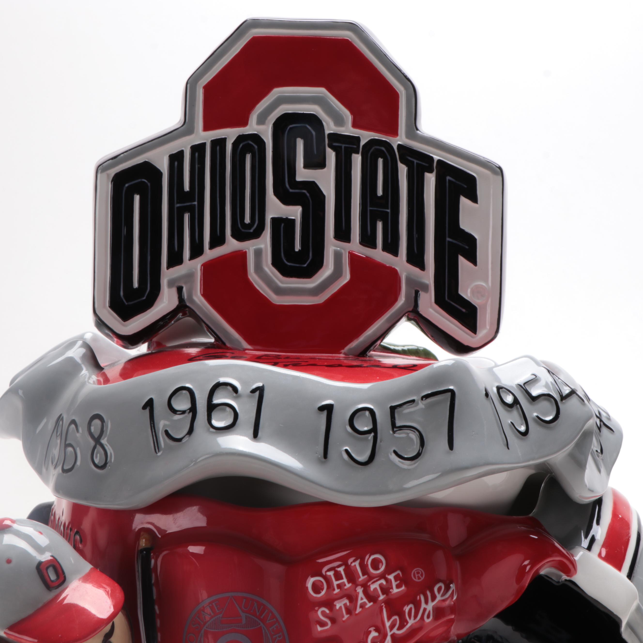 Christoper Radko for Cheryl & Co. "The Perfect Season" Jar Signed by Jim Tressel