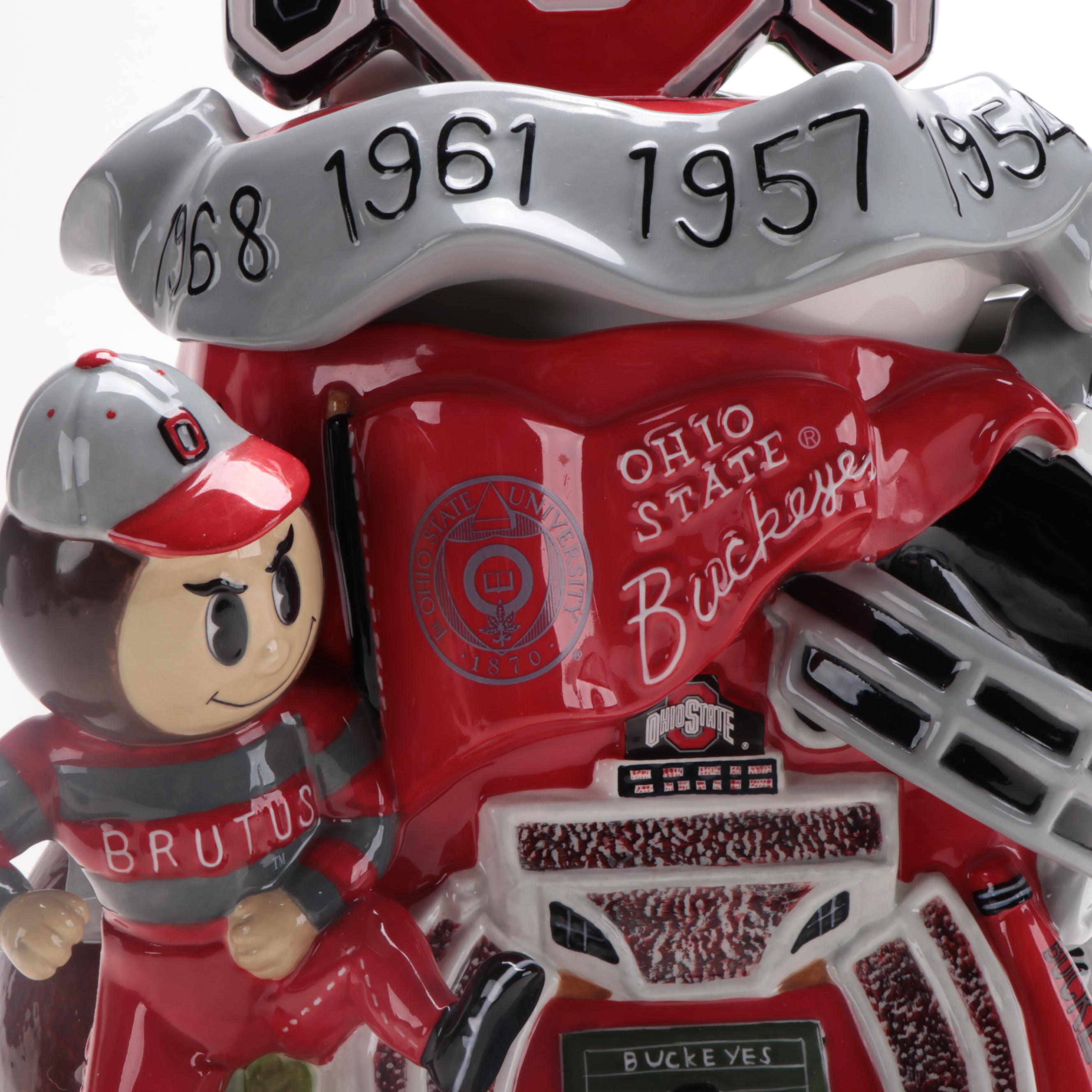 Christoper Radko for Cheryl & Co. "The Perfect Season" Jar Signed by Jim Tressel