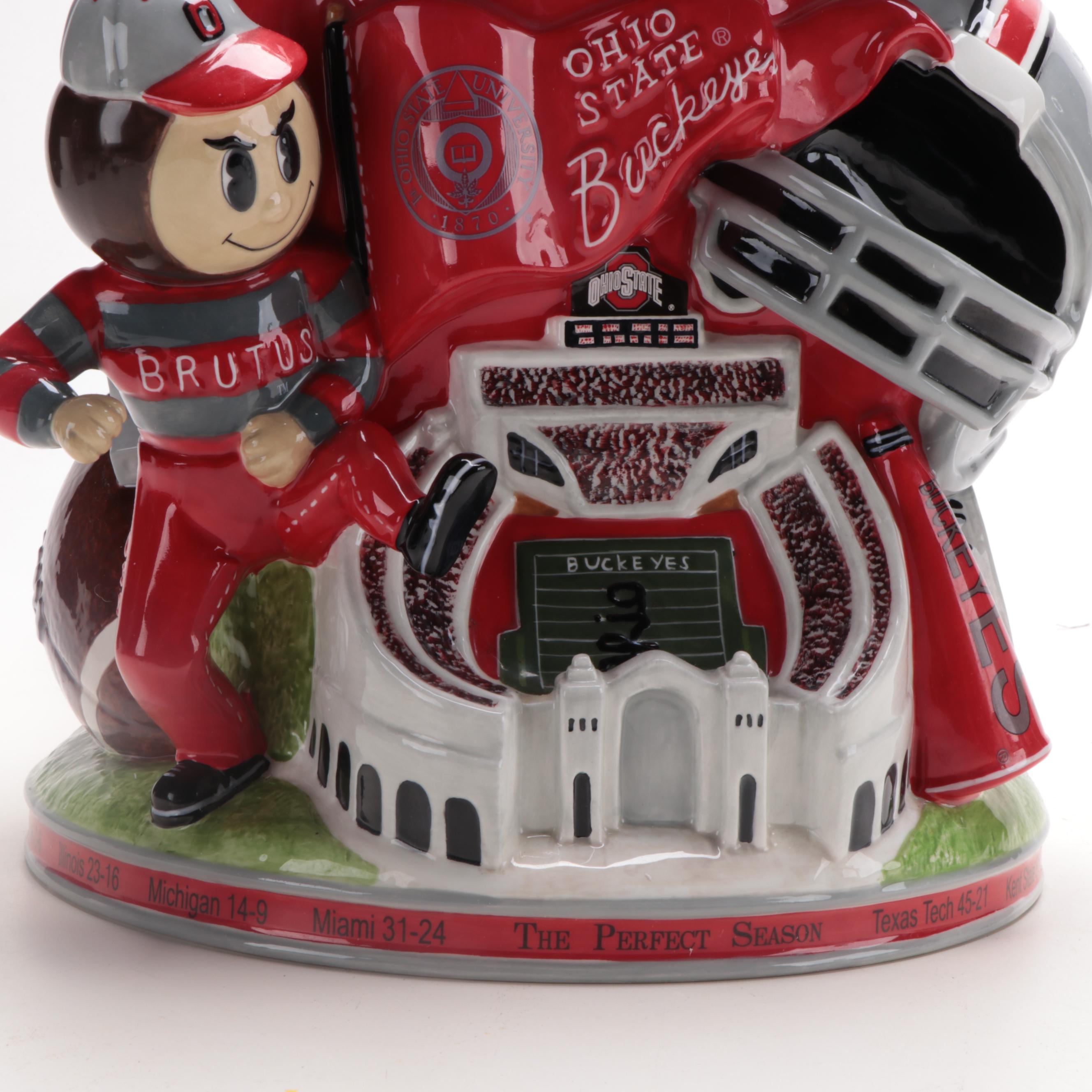 Christoper Radko for Cheryl & Co. "The Perfect Season" Jar Signed by Jim Tressel