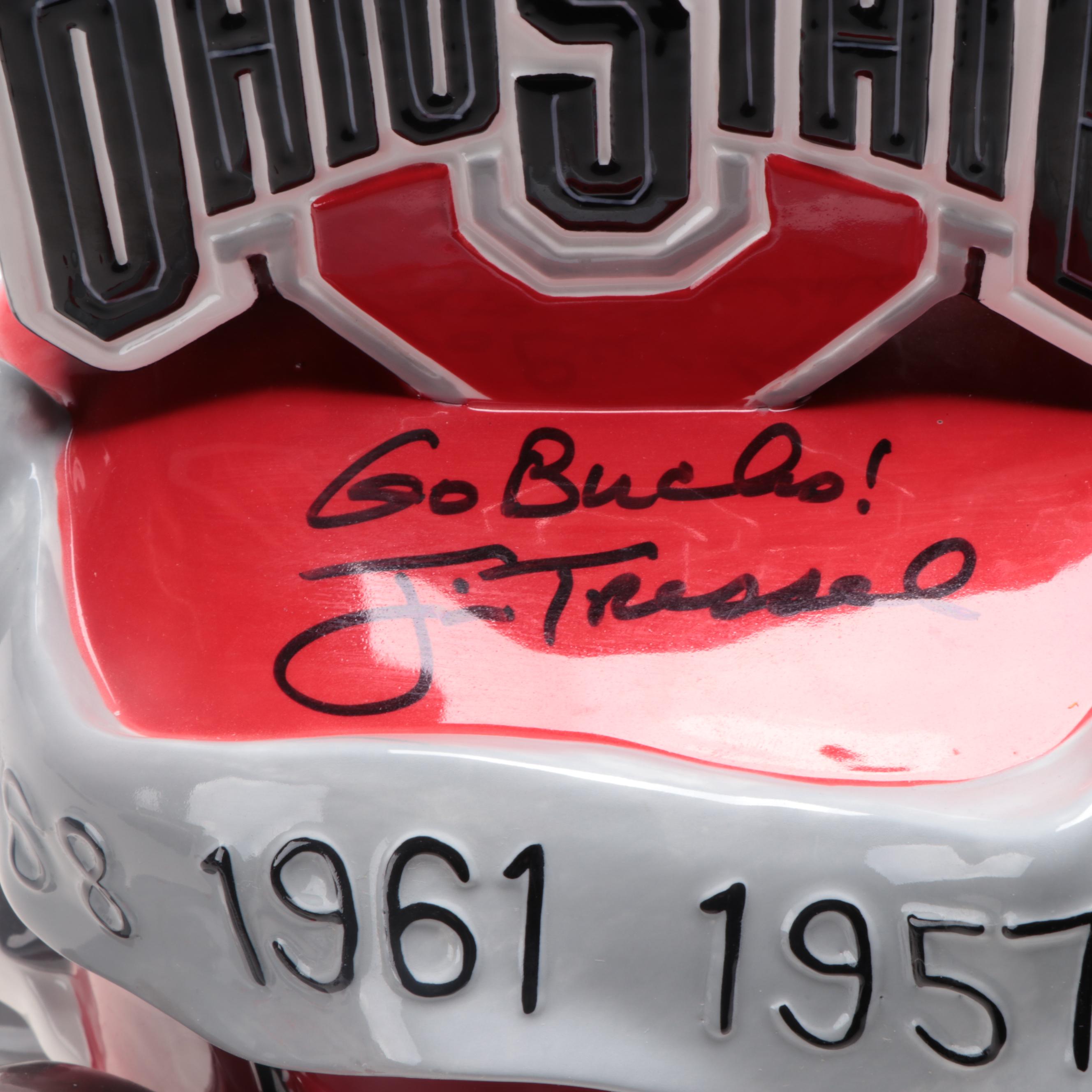 Christoper Radko for Cheryl & Co. "The Perfect Season" Jar Signed by Jim Tressel