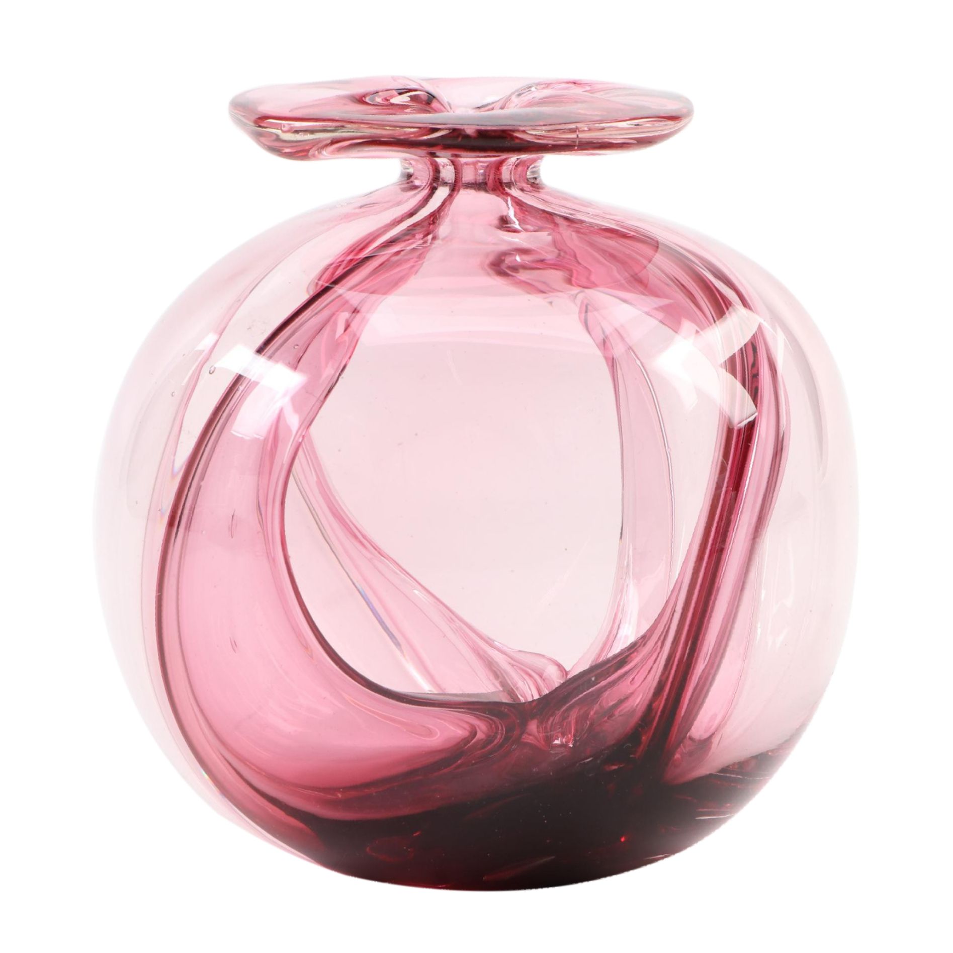 Brian Lonsway Studio Art Glass Globular Bud Vase, 1978