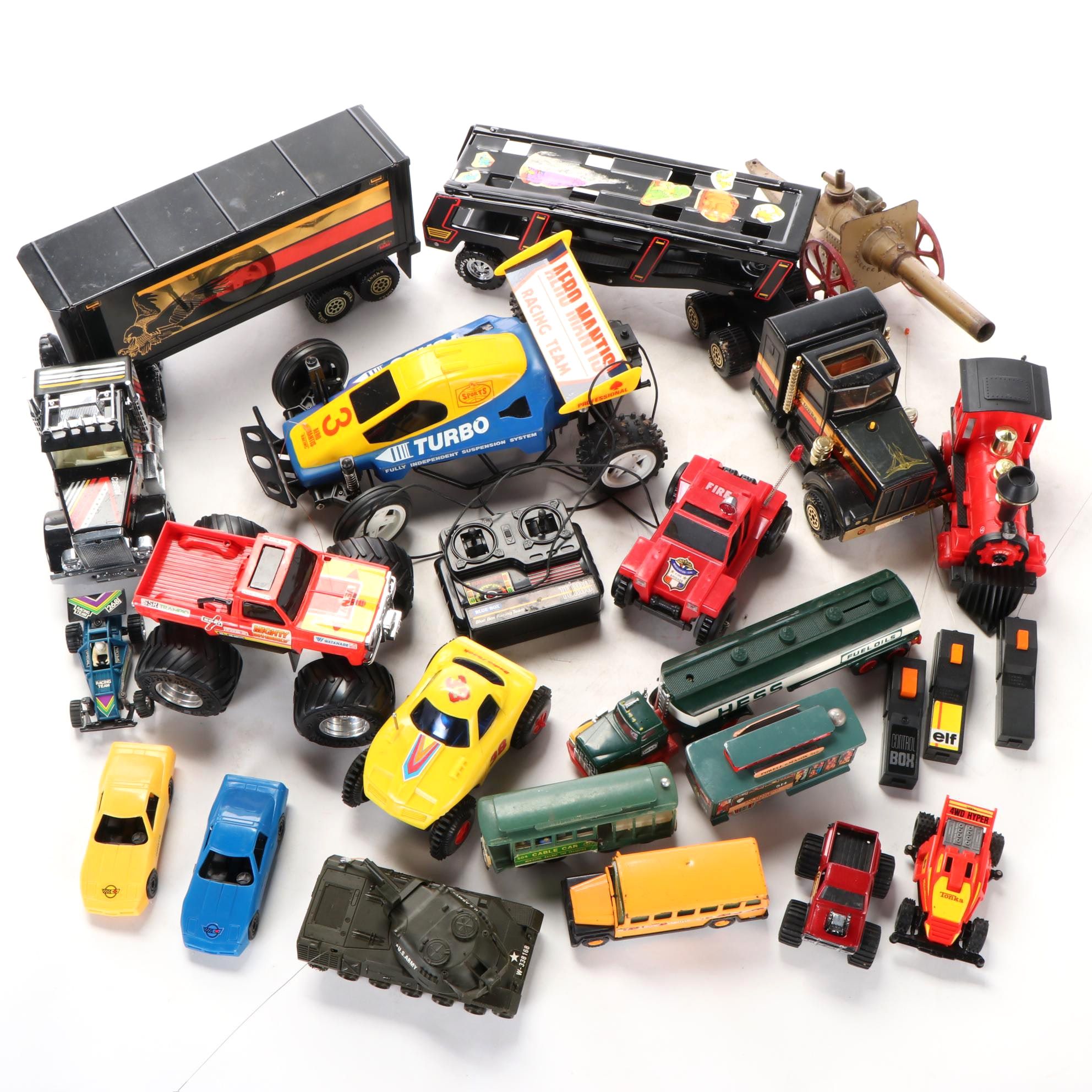 Remote Control and Battery Powered Vehicles Including Tonka and Tootsietoy