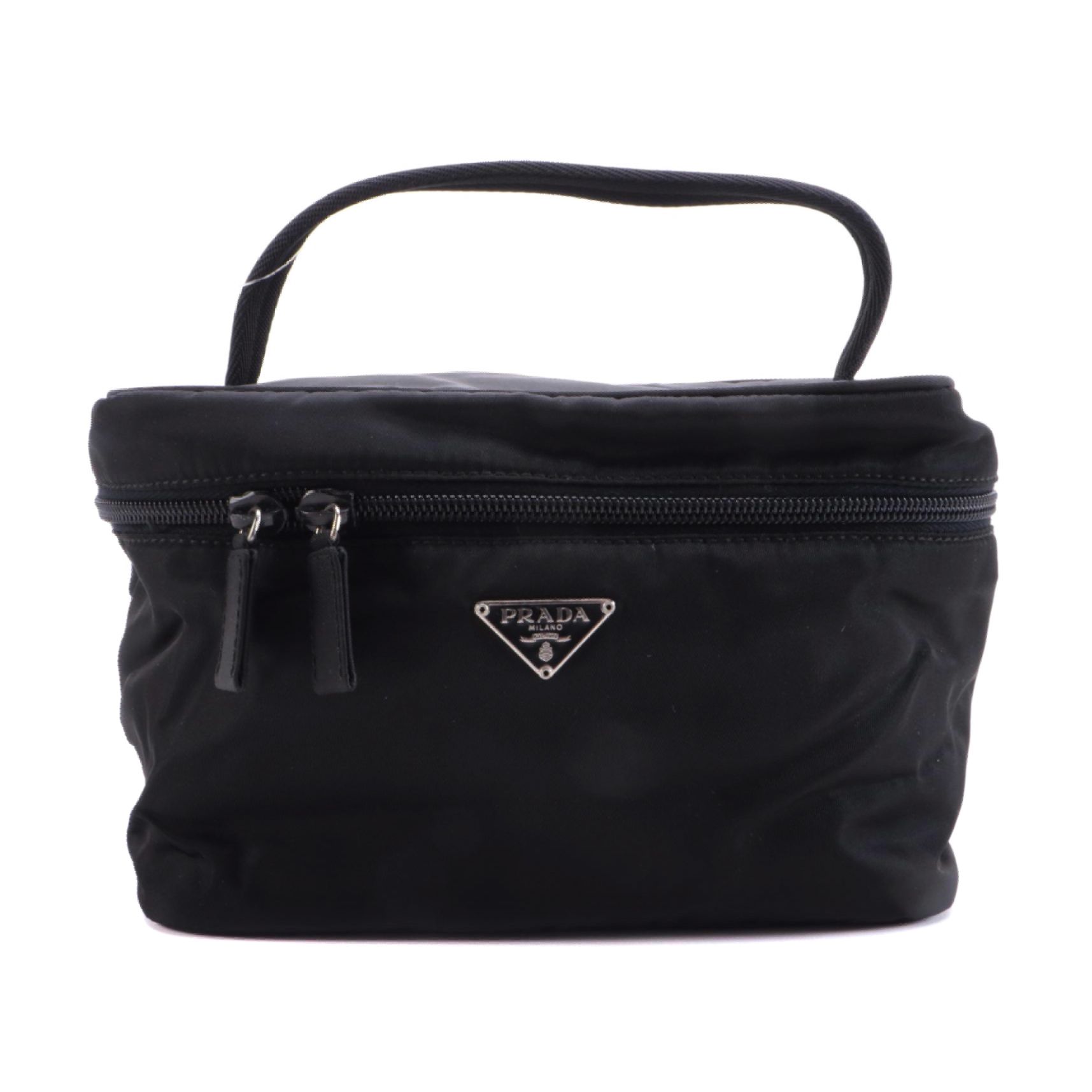 Prada Black Tessuto Nylon Cosmetics Bag