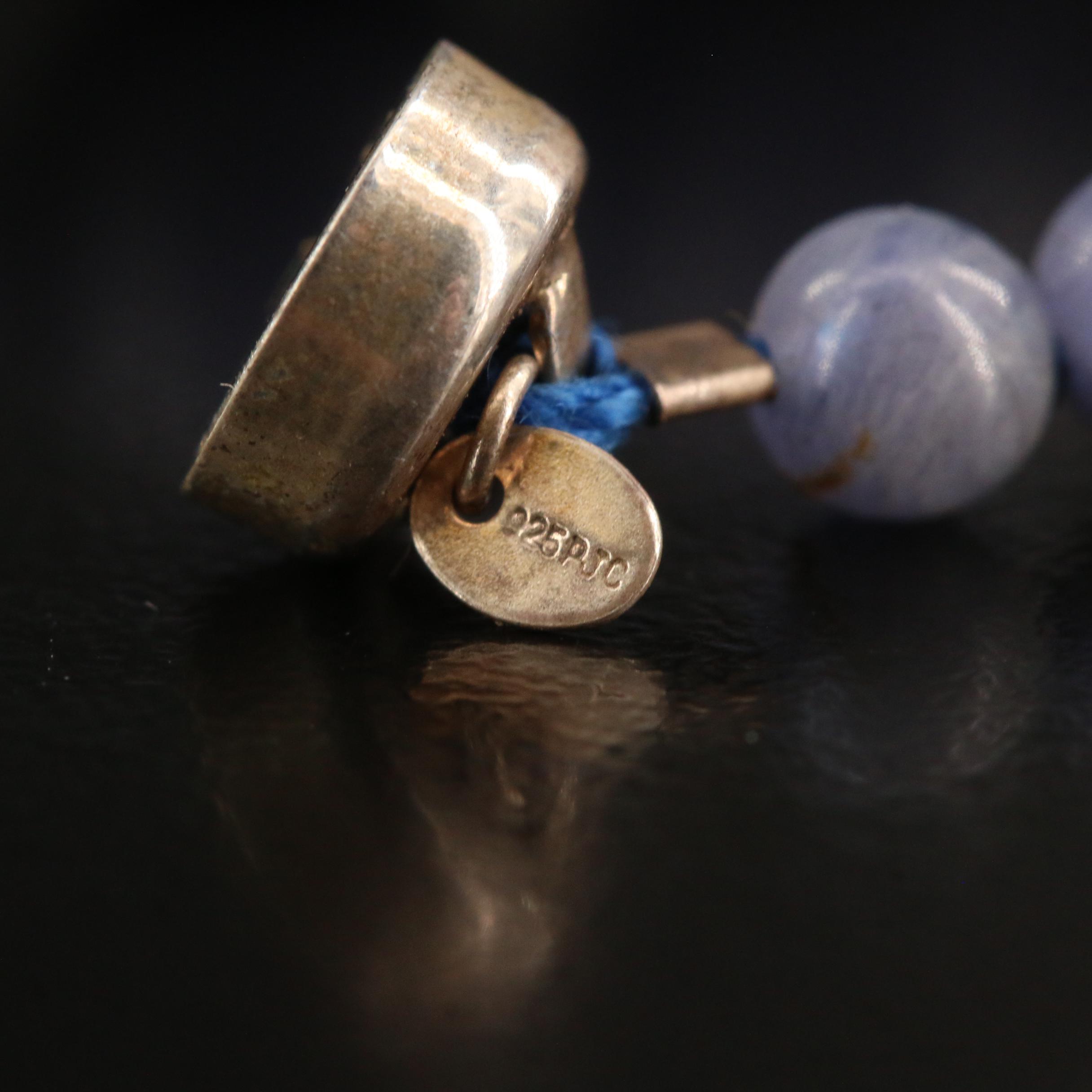 Graduated Tanzanite Bead Necklace with Sterling Clasp