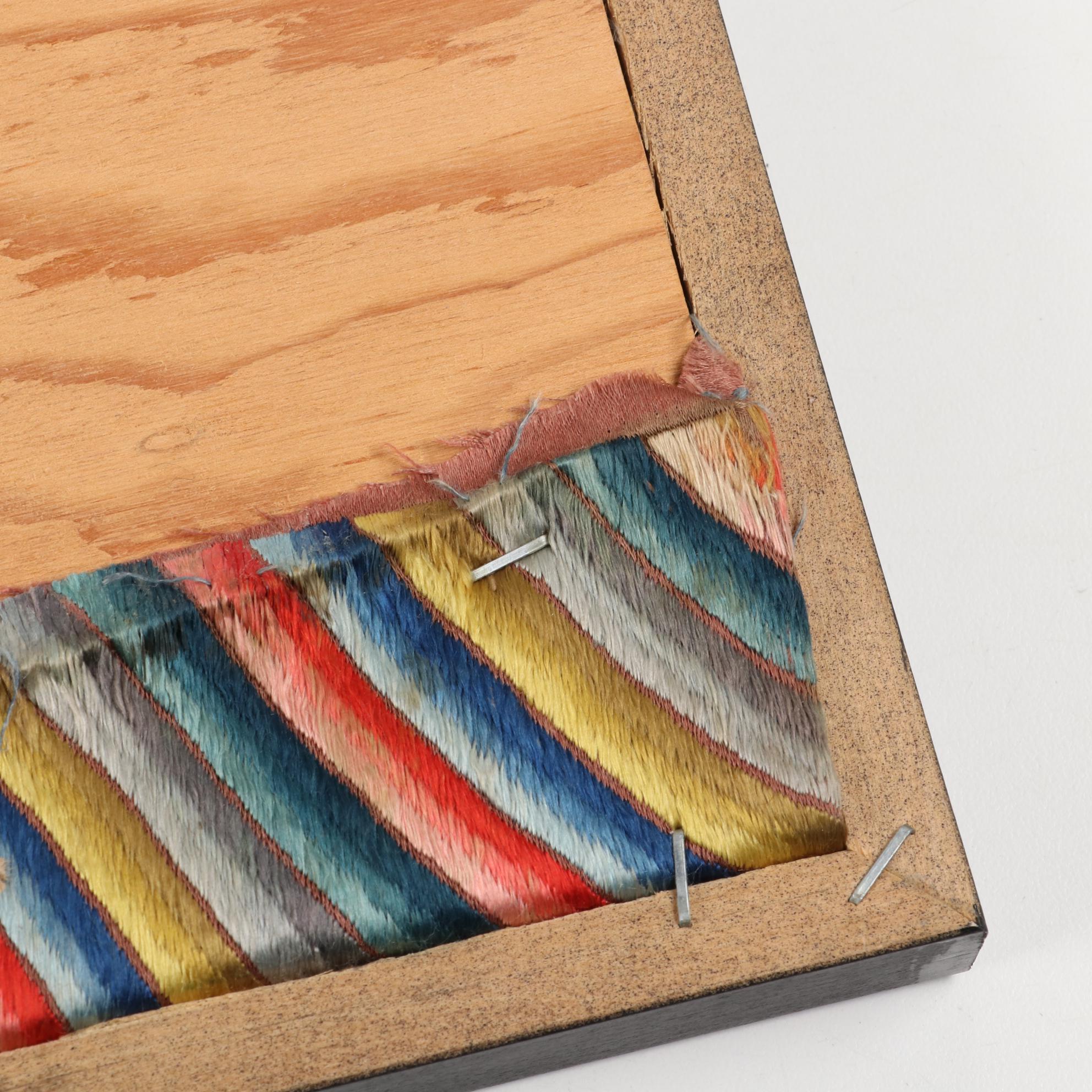 Chinese Qing Dynasty Dragon Robe Embroidered Silk Fragments, Mid-19th Century