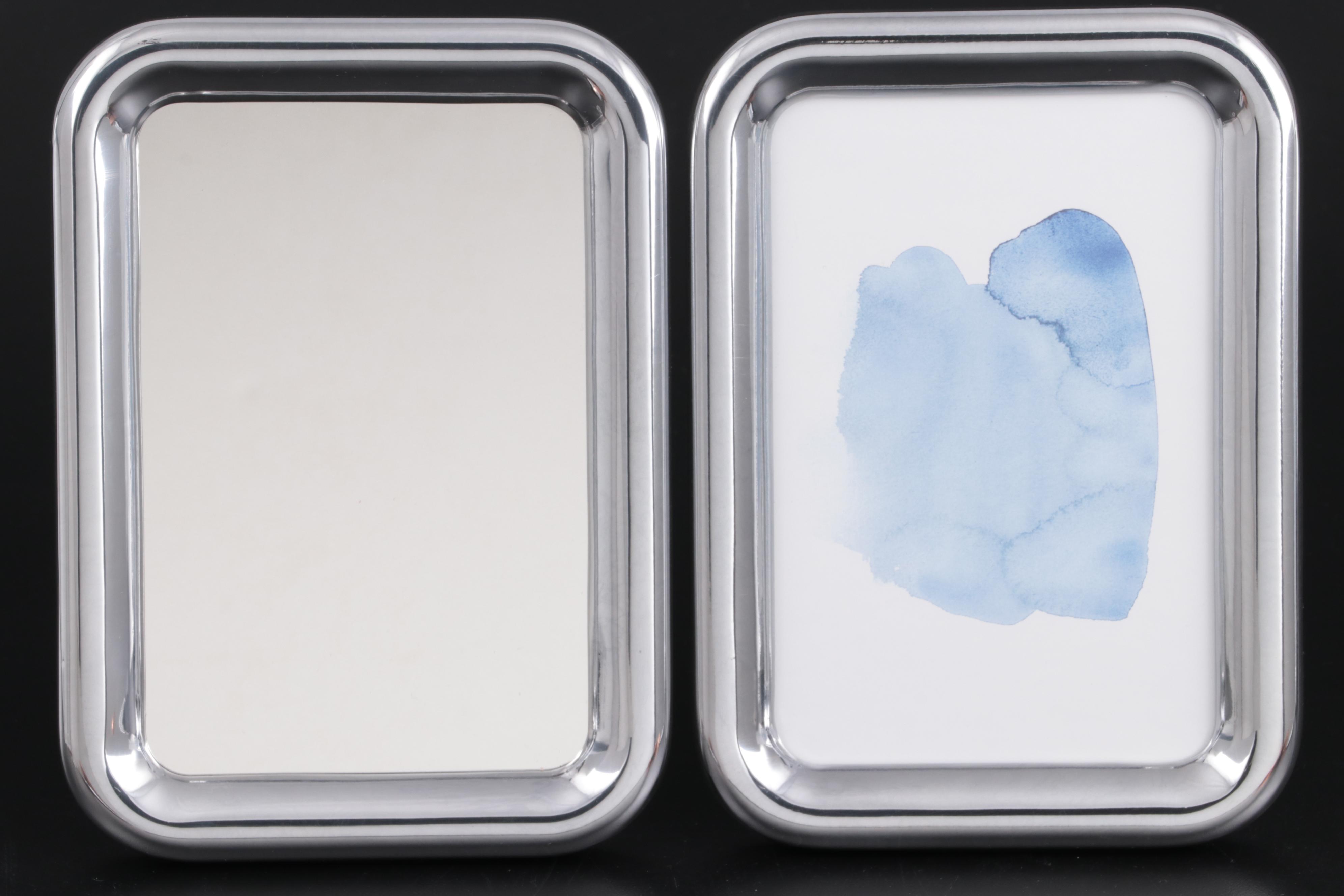 Georg Jensen "Urkiola" Candle Holders with "Tableau" Mirrors and Frames