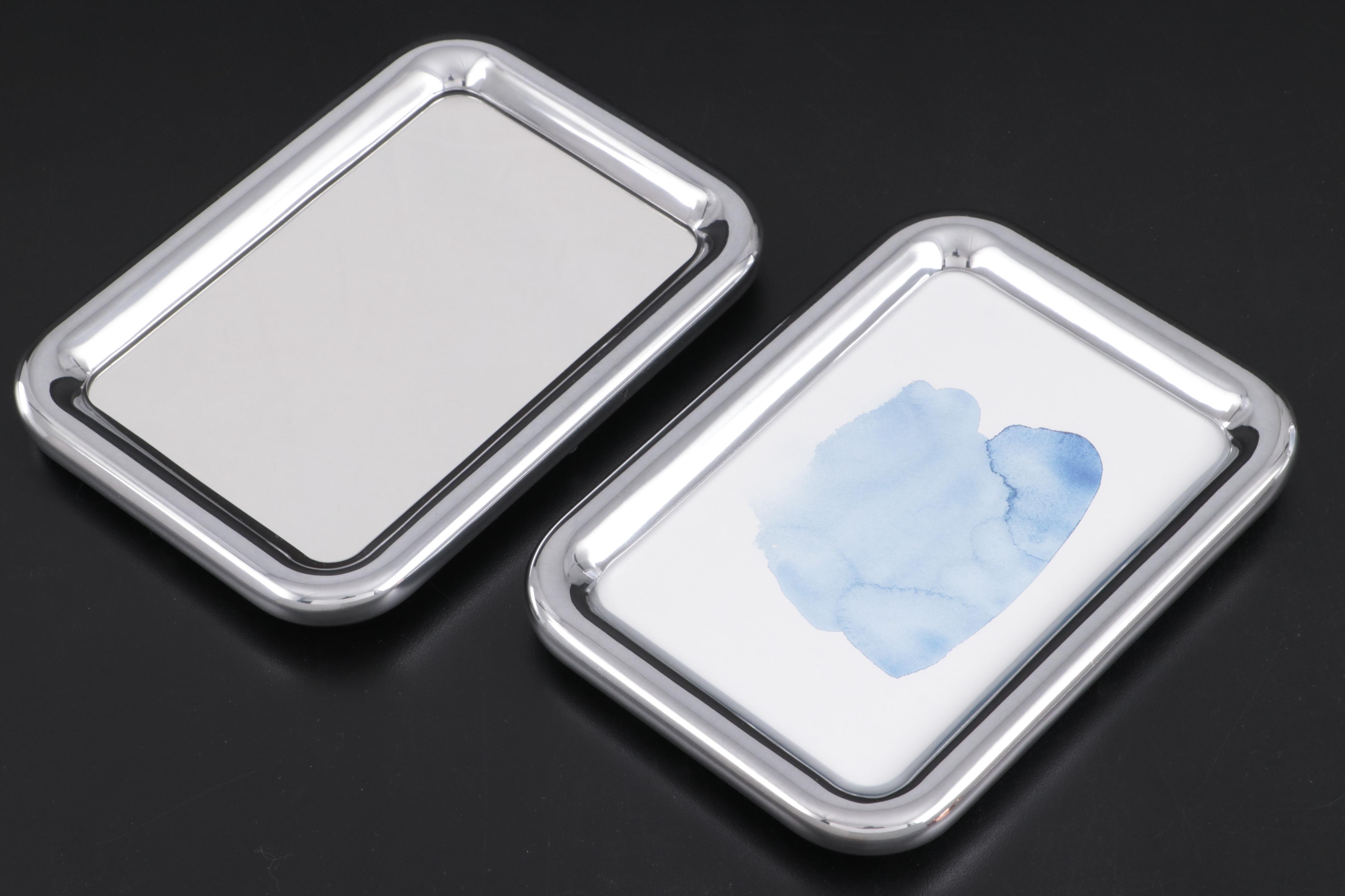 Georg Jensen "Urkiola" Candle Holders with "Tableau" Mirrors and Frames