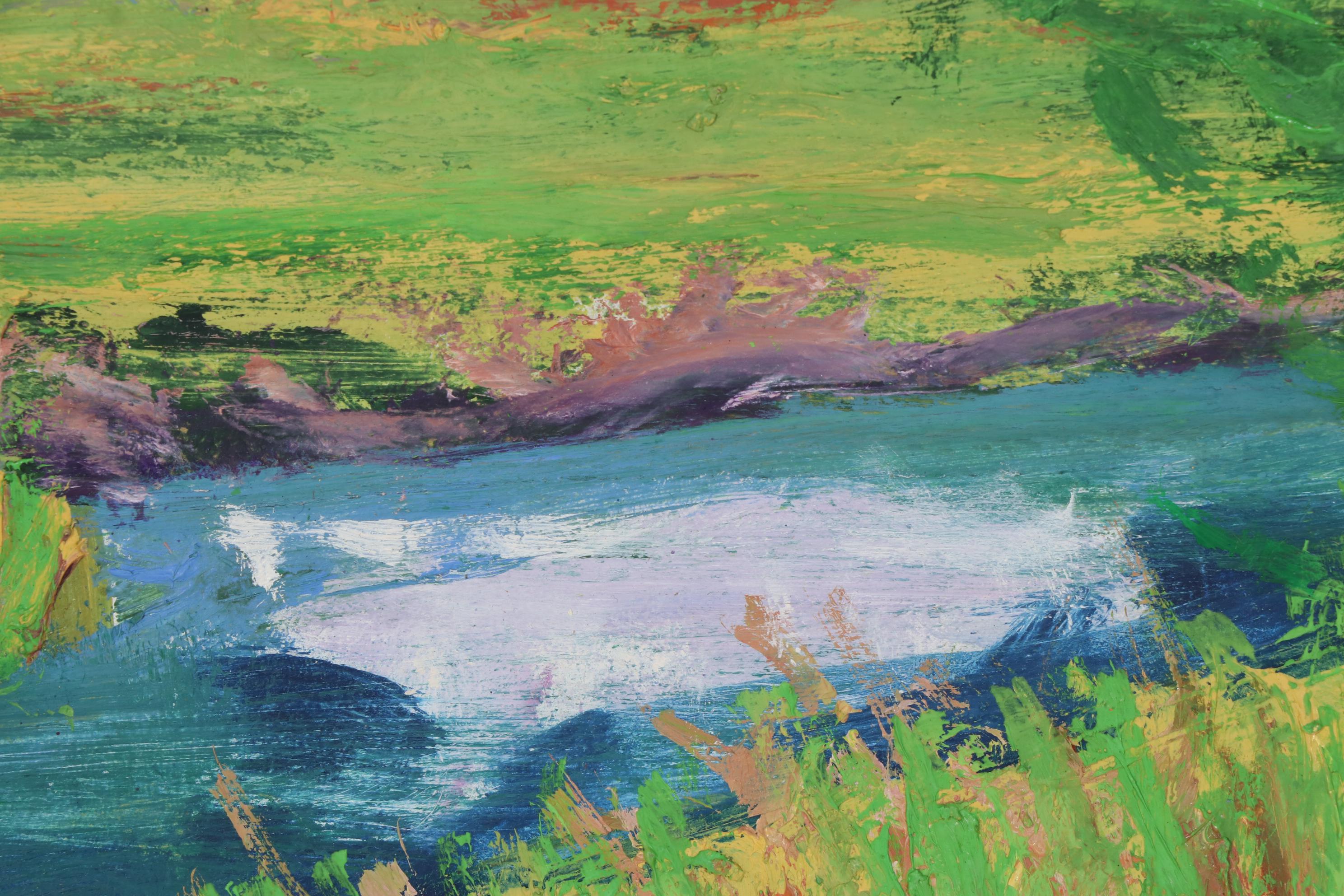 Kenneth R. Burnside River Landscape Oil Painting, 2020