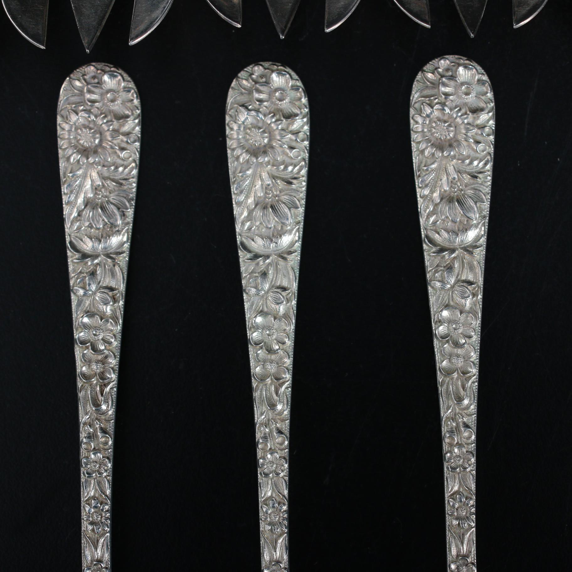 S. Kirk & Son "Repoussé" Sterling Silver Ice Cream Forks