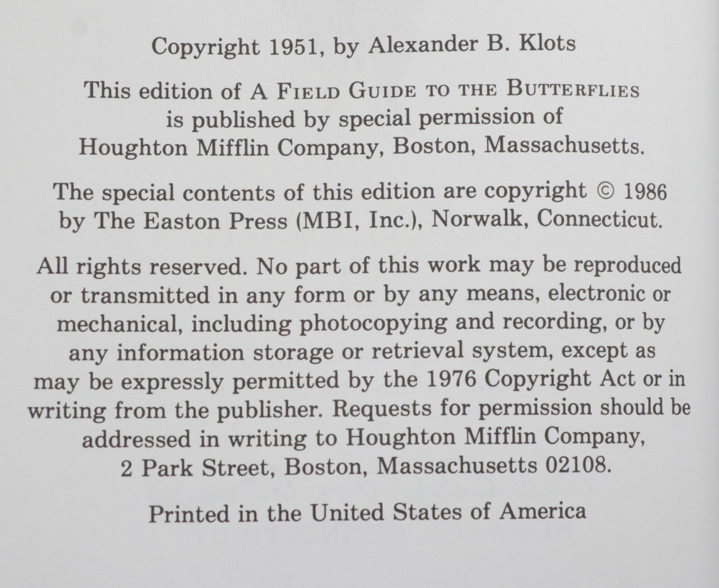 Easton Press Roger Tory Peterson Bird and Insect Field Guide Collection