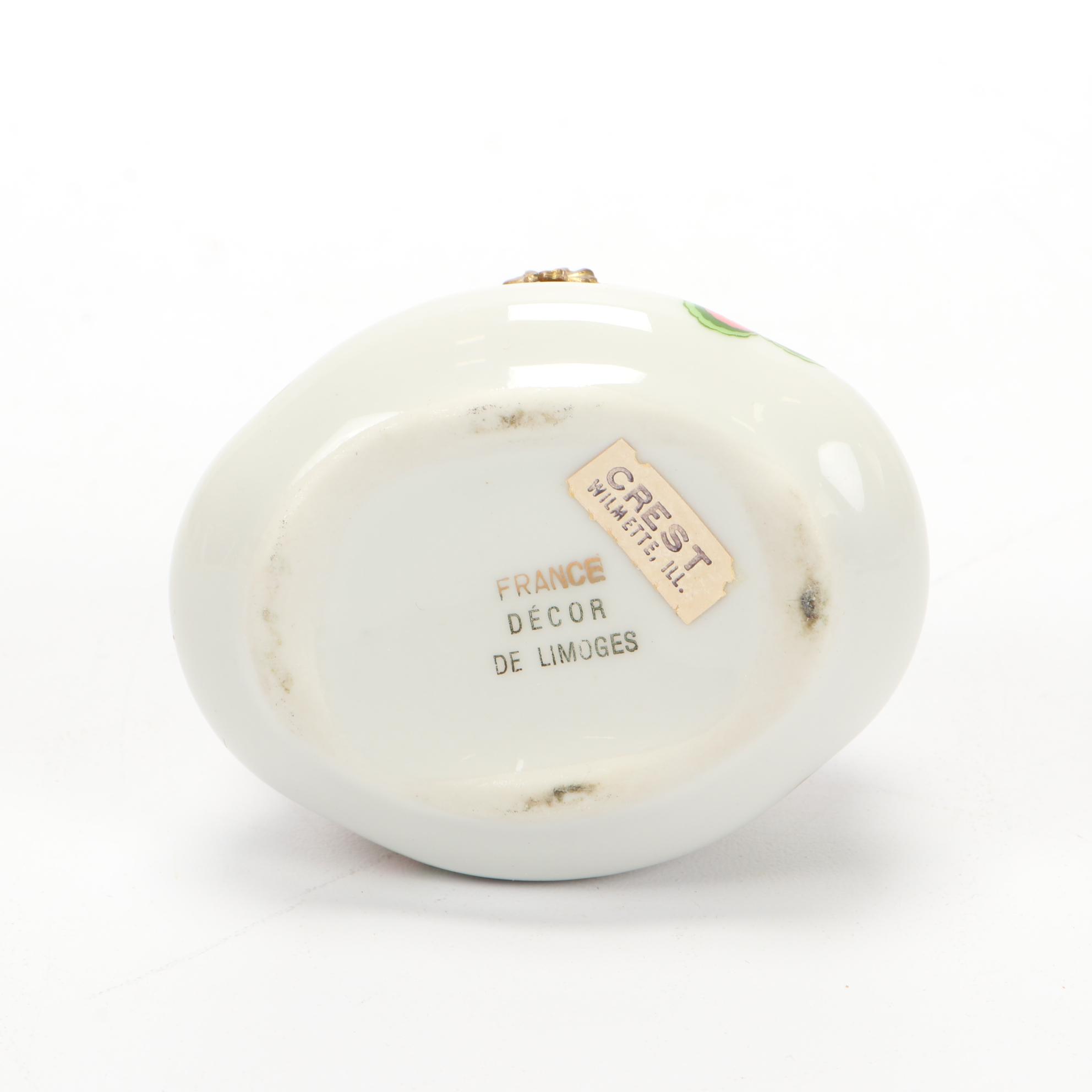 Limoges Butterfly Themed Porcelain Vanity Box