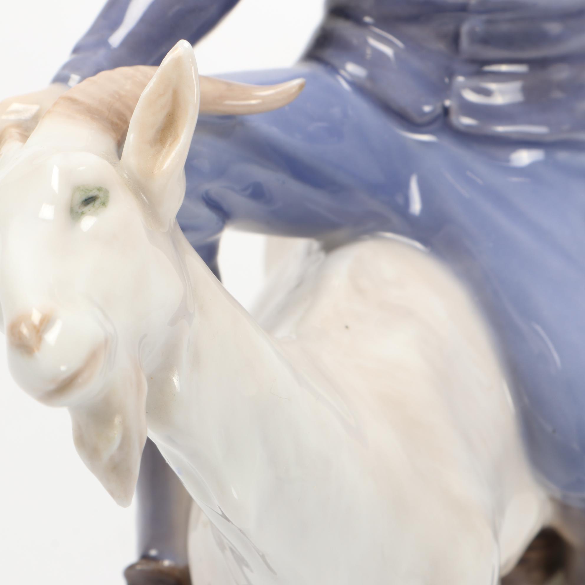 Royal Copenhagen Hans Clodhopper "Boy on Goat" Porcelain Figurine