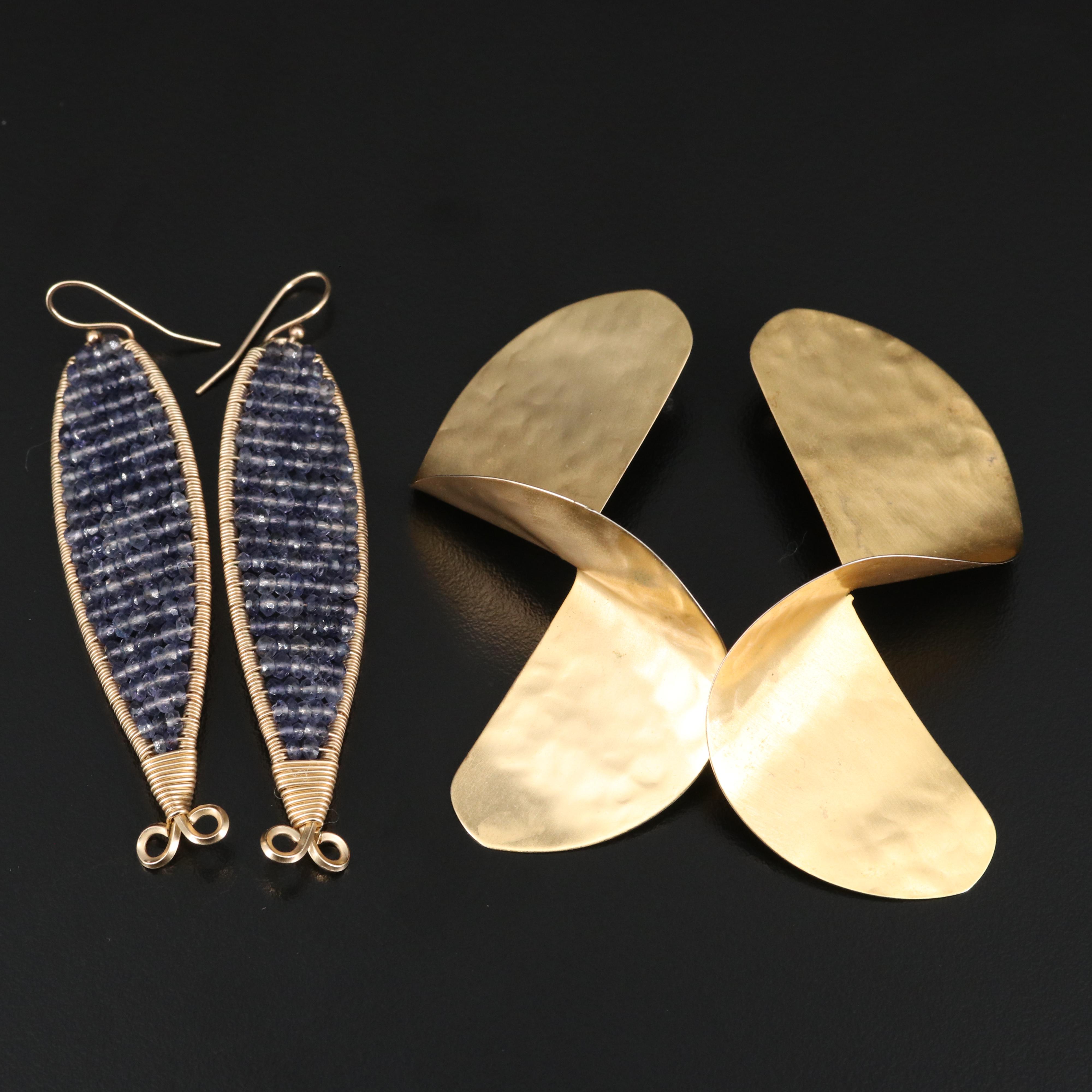 Collection of Earrings Including Heidi Klum Sterling Silver Clover Earrings