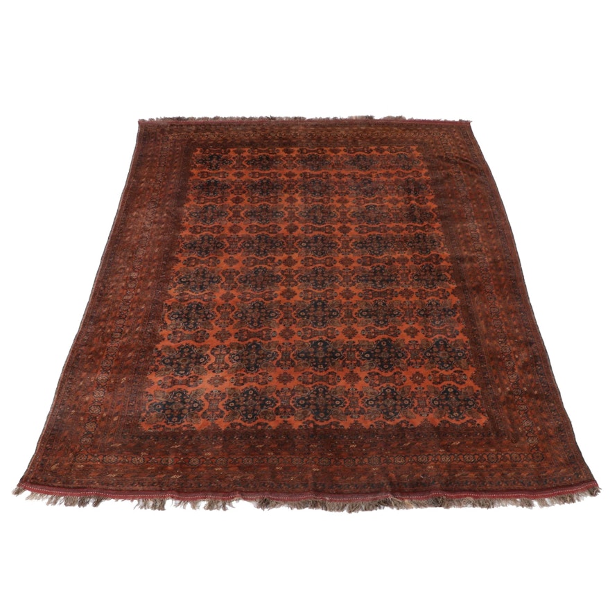 10'0 x 13'0 Hand-Knotted Afghan Bokhara Room Sized Wool Rug