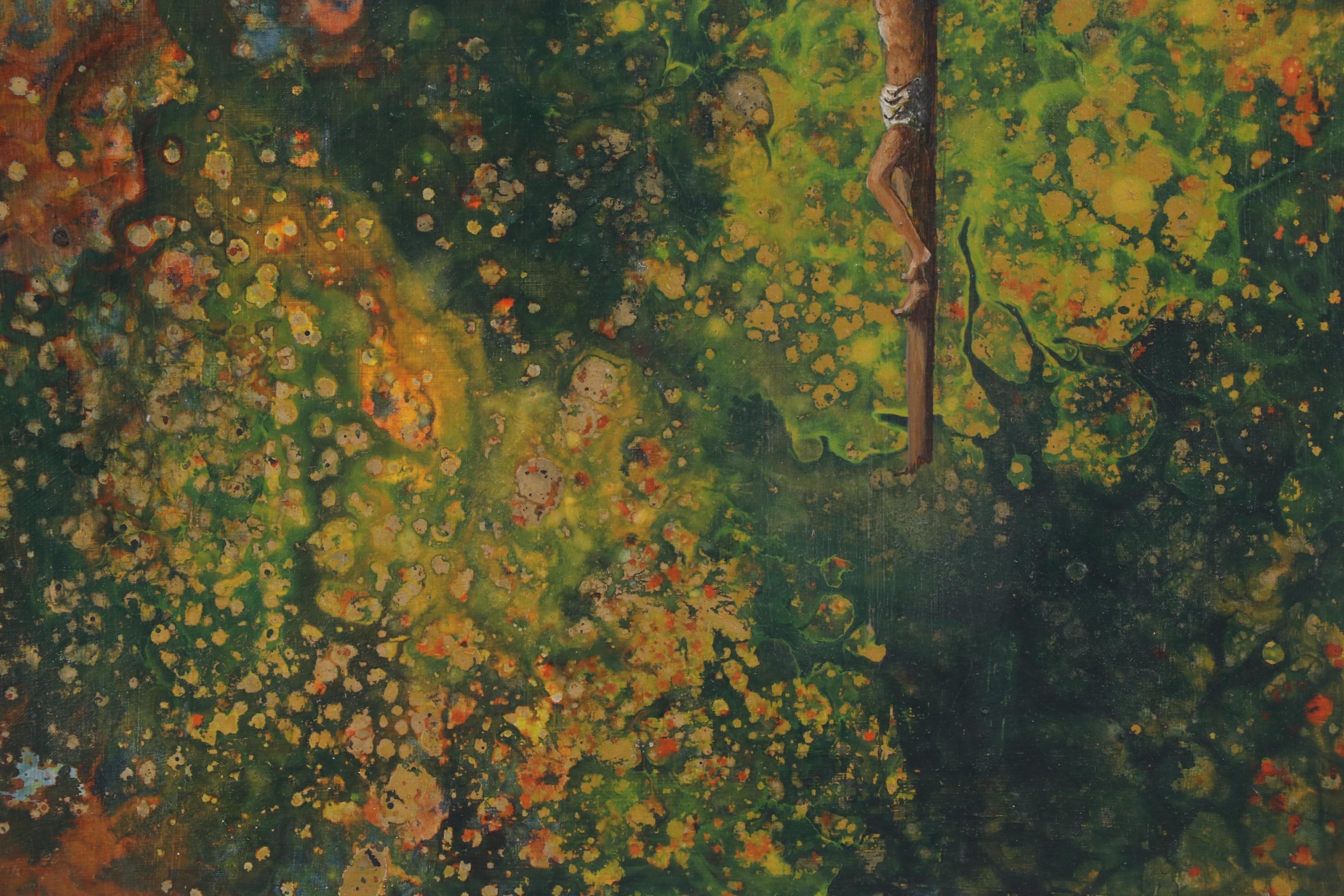 Thomas C. Kozar Oil Painting "Christ on the Cross," Late 20th to 21st Century