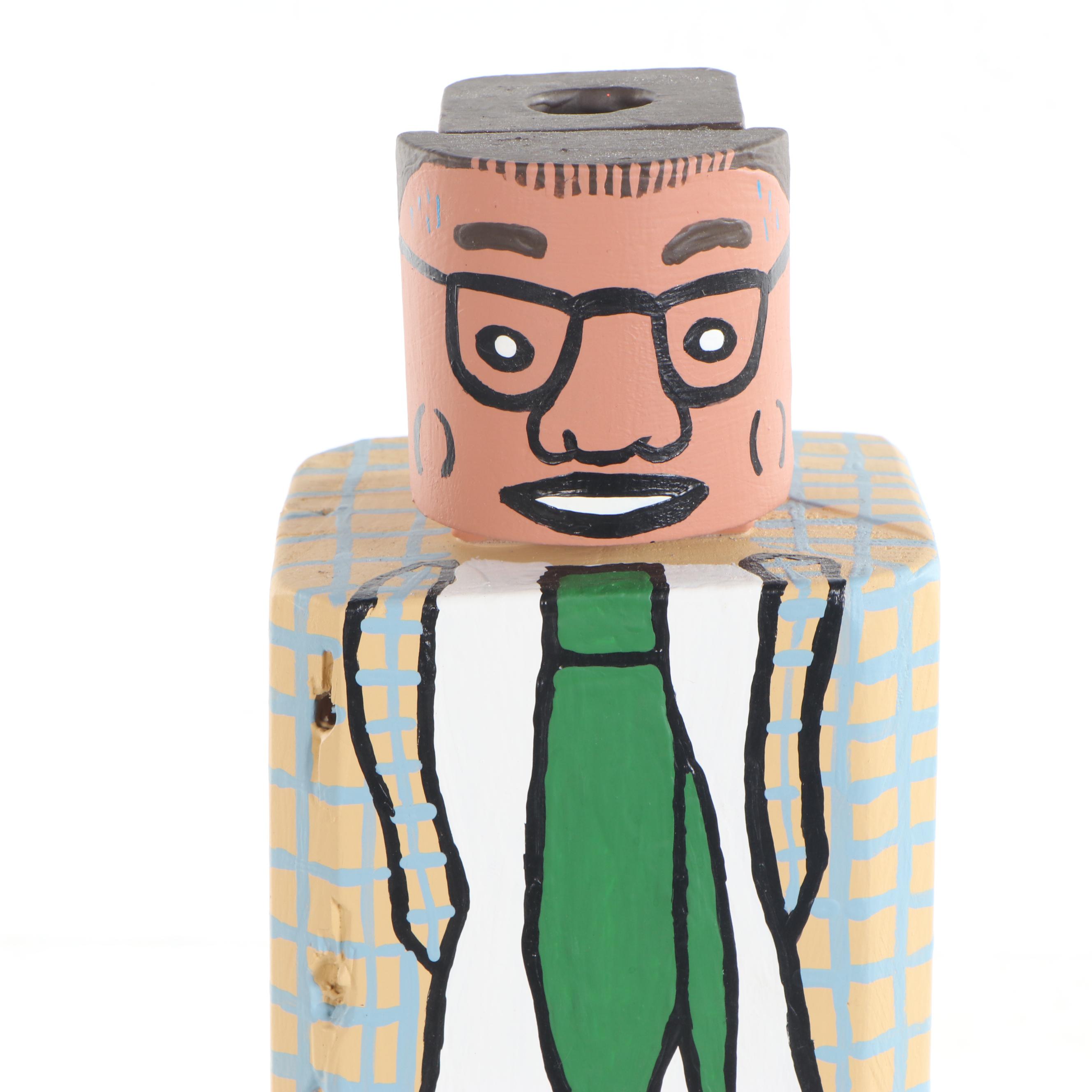 Tony Dotson Folk Art Sculpture "Motivational Speaker," 2017