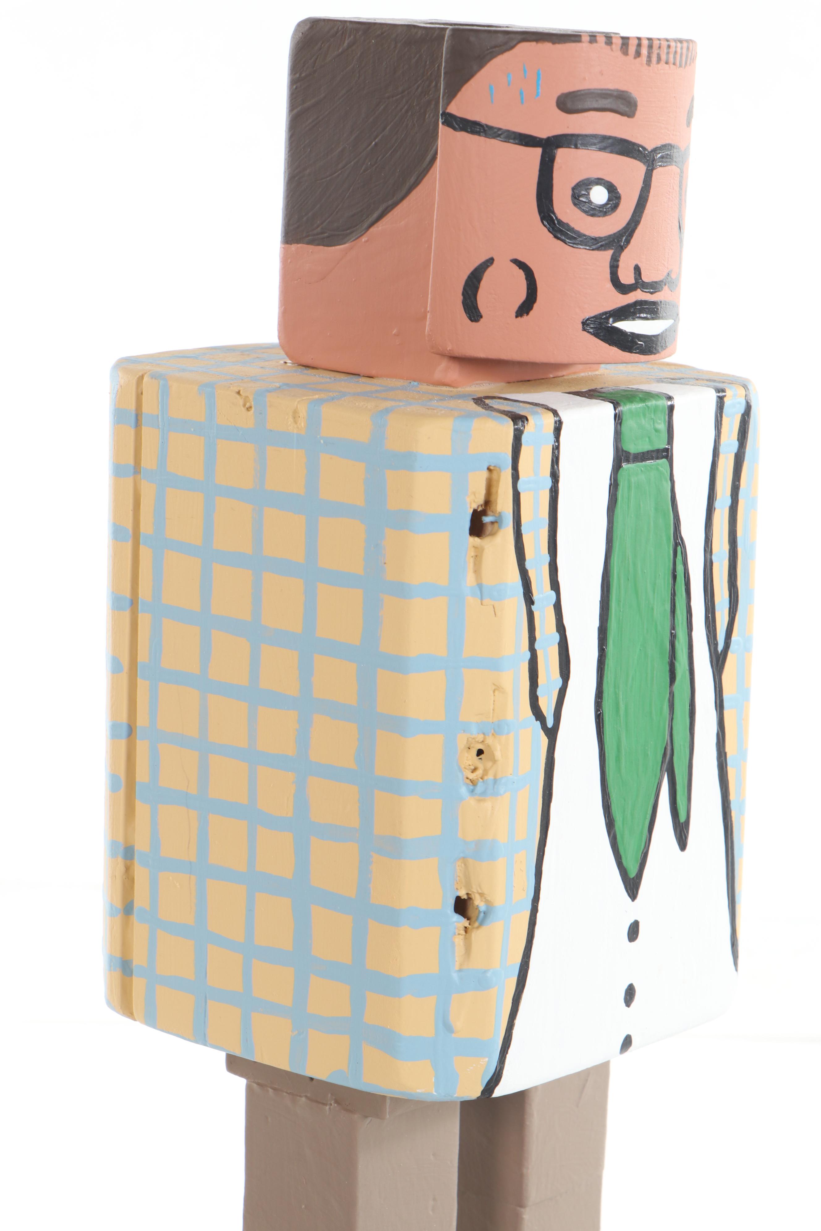 Tony Dotson Folk Art Sculpture "Motivational Speaker," 2017