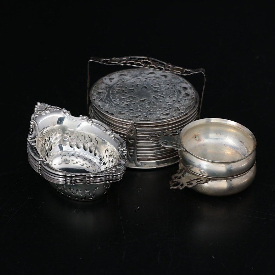 Gorham, Lunt and Other Sterling Silver Coasters, Porringers and More