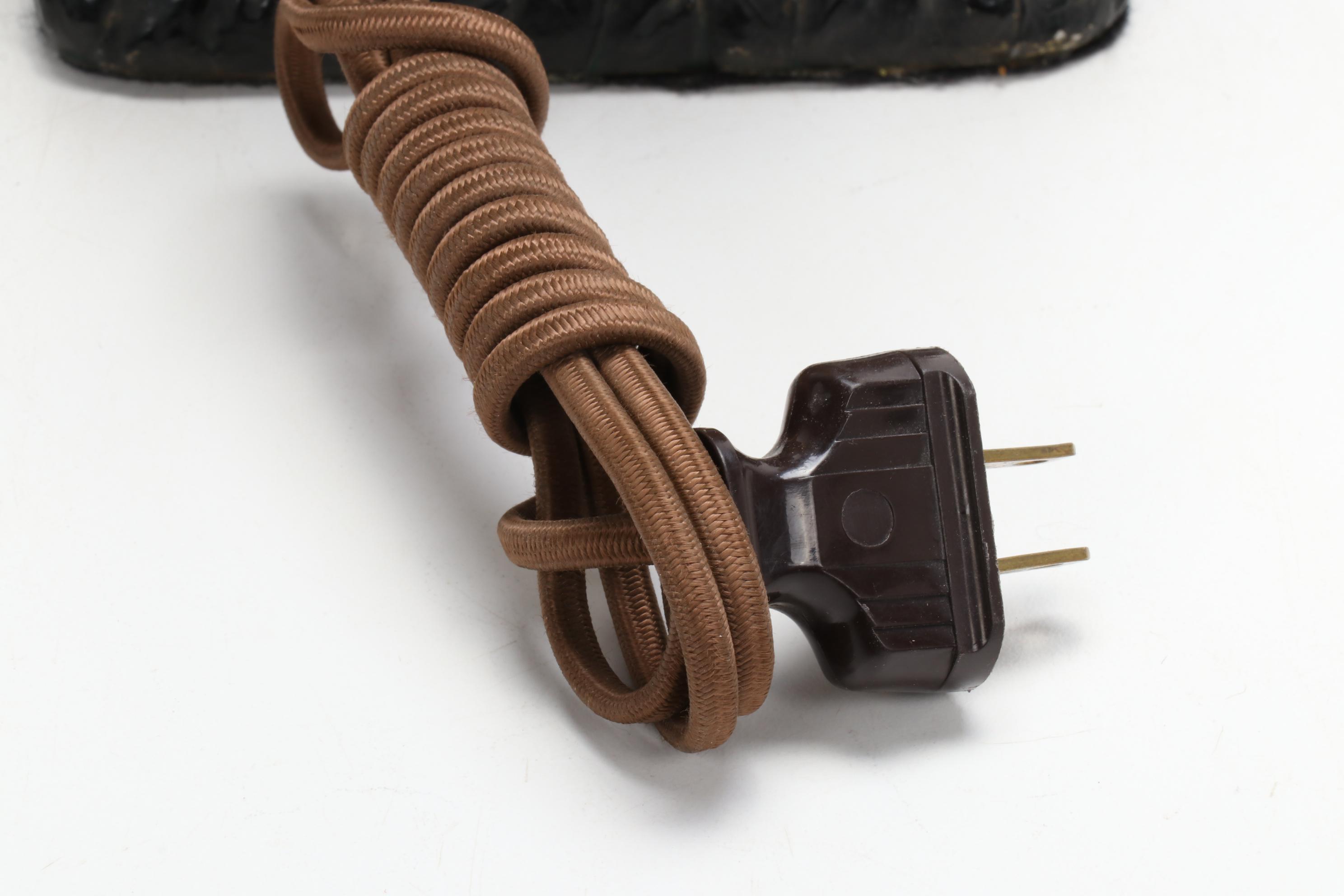 Schadow & Son Art Nouveau Figural Clock Lamp, Early 20th Century