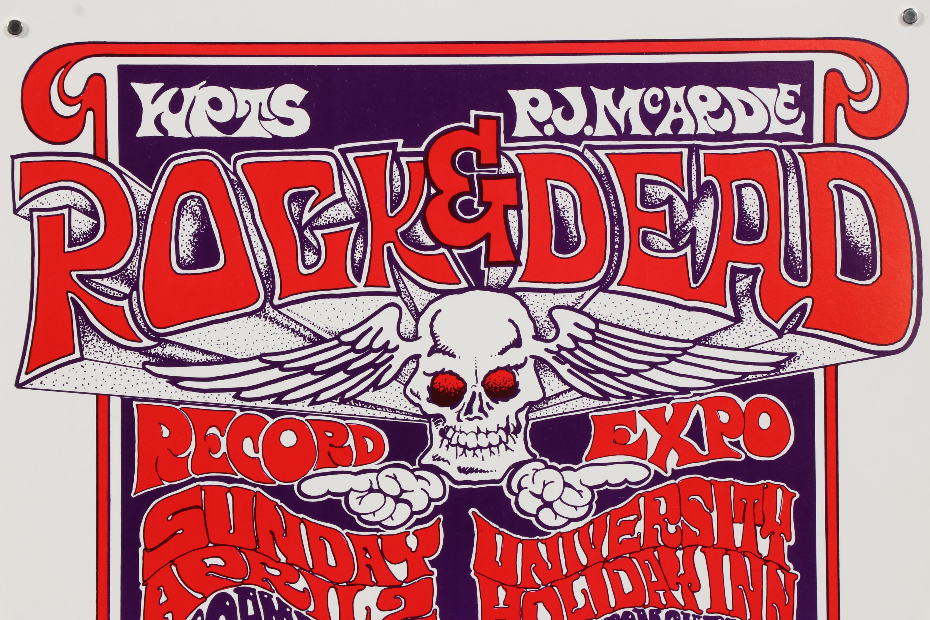 Grateful Dead Commemorative Pittsburgh Rock & Dead Record Expo Poster