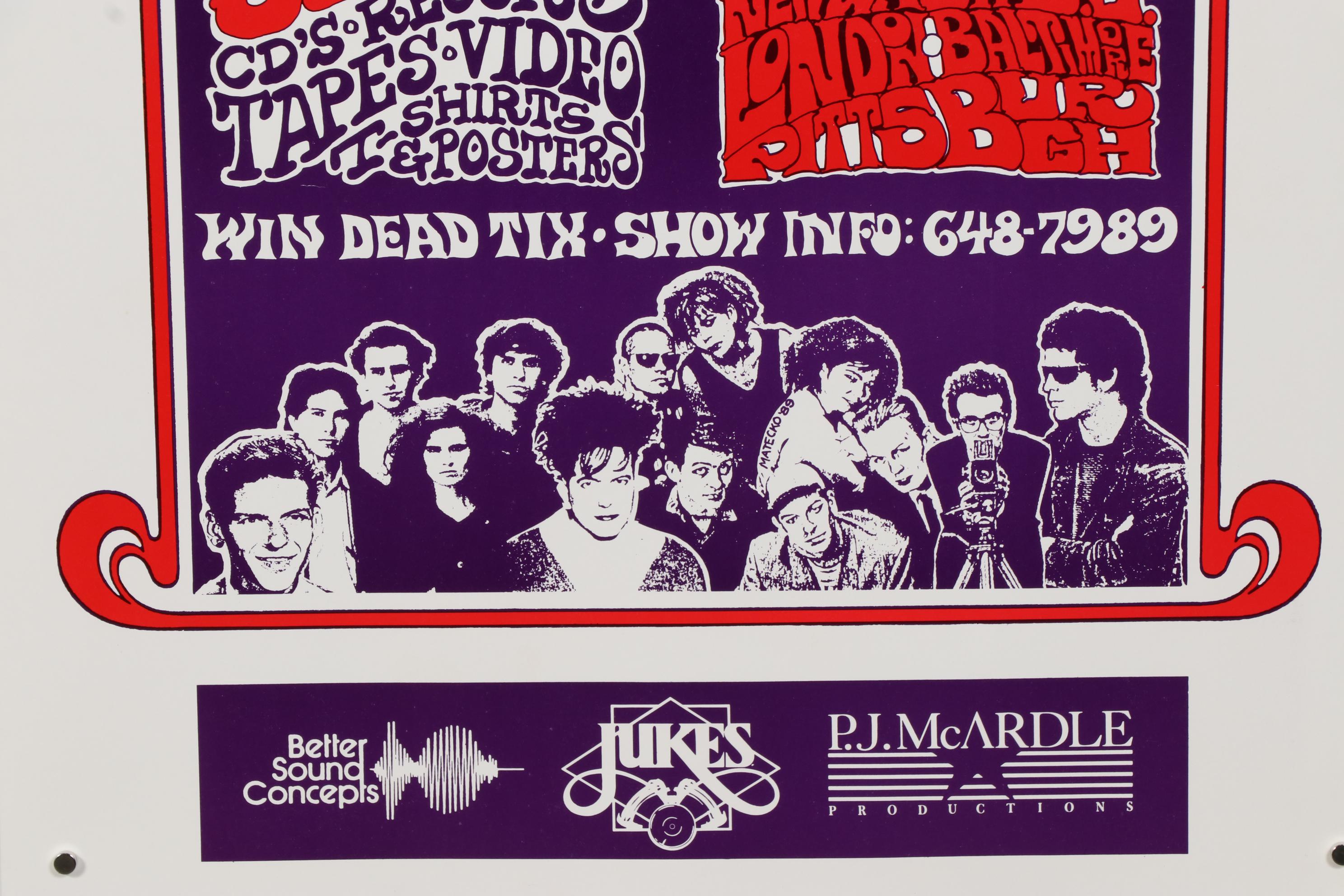 Grateful Dead Commemorative Pittsburgh Rock & Dead Record Expo Poster