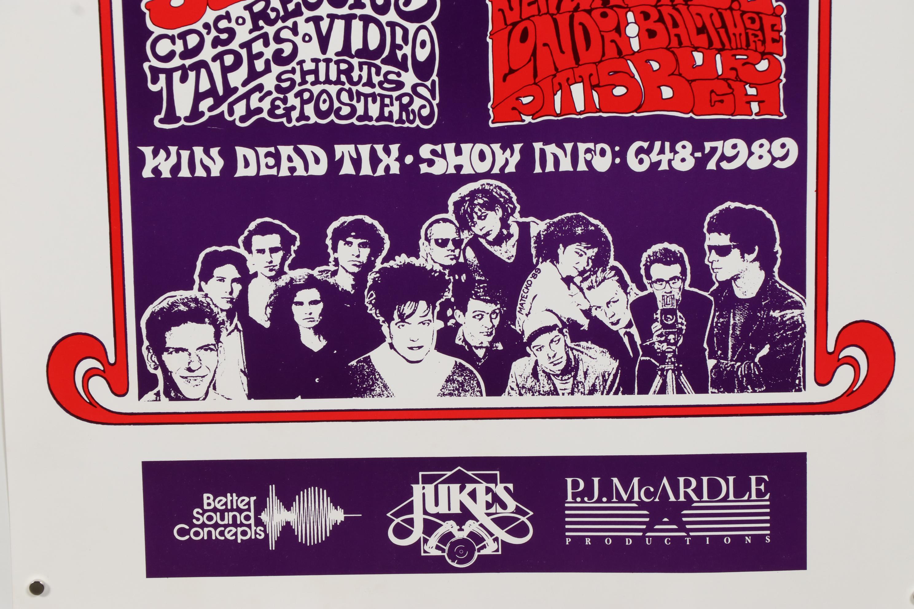 Grateful Dead Commemorative Pittsburgh Rock & Dead Record Expo Poster