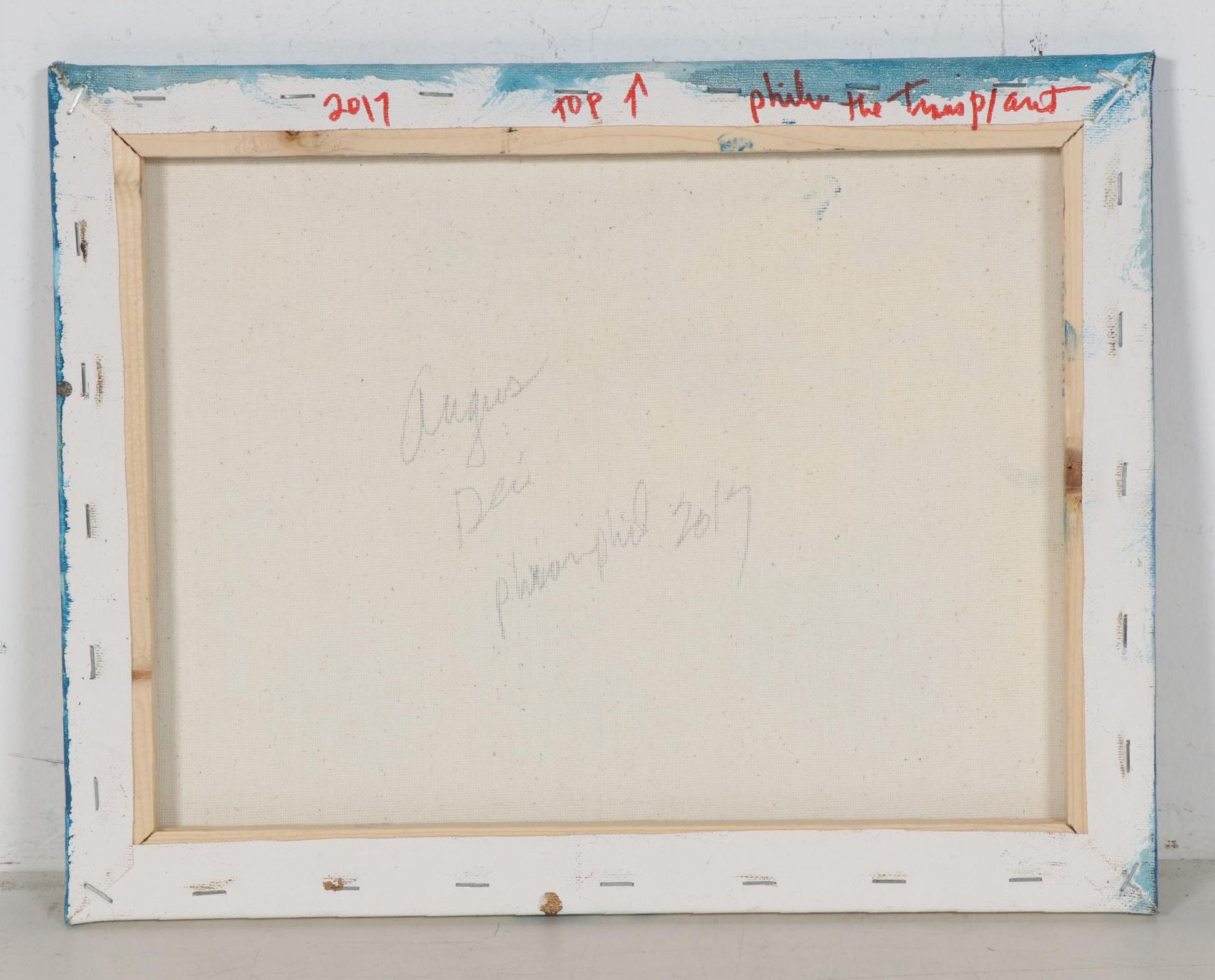 Philip the Transplant Mixed Media Painting "Agnus Dei," 2017