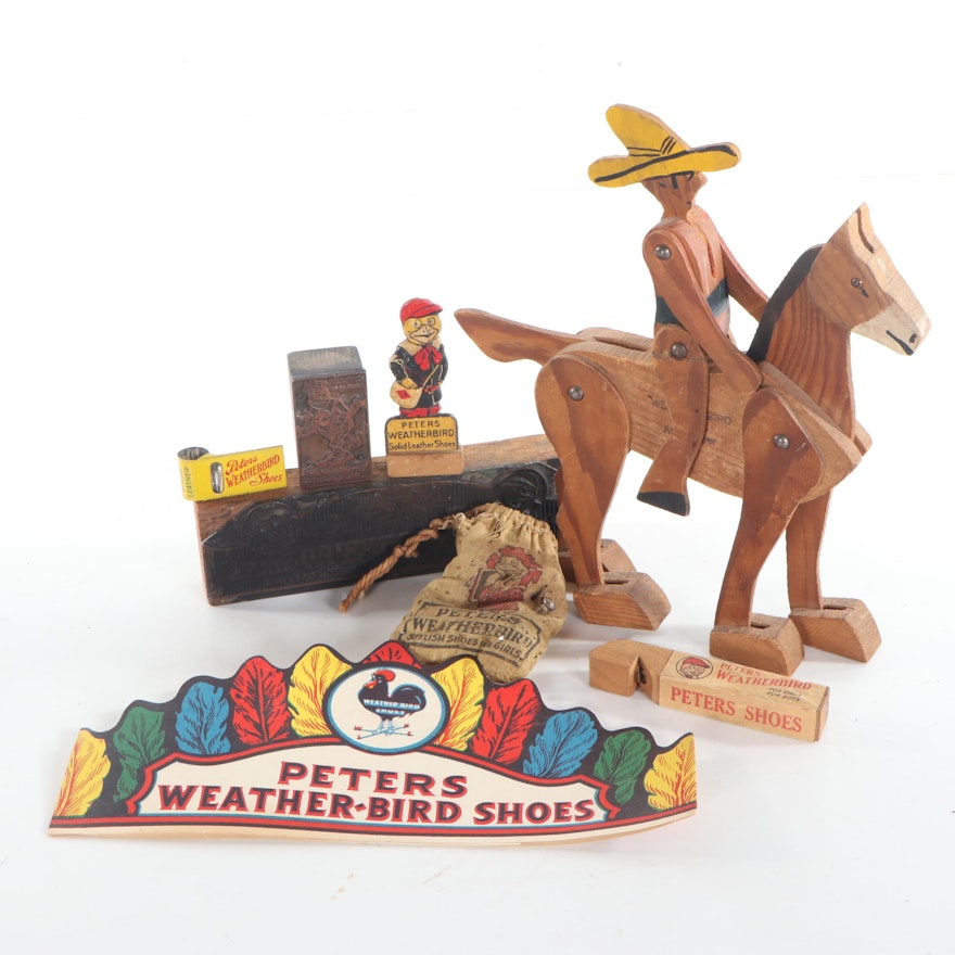 Peter's Weather-Bird Shoes Merchandising Toys and Rubber Stamps, Collection