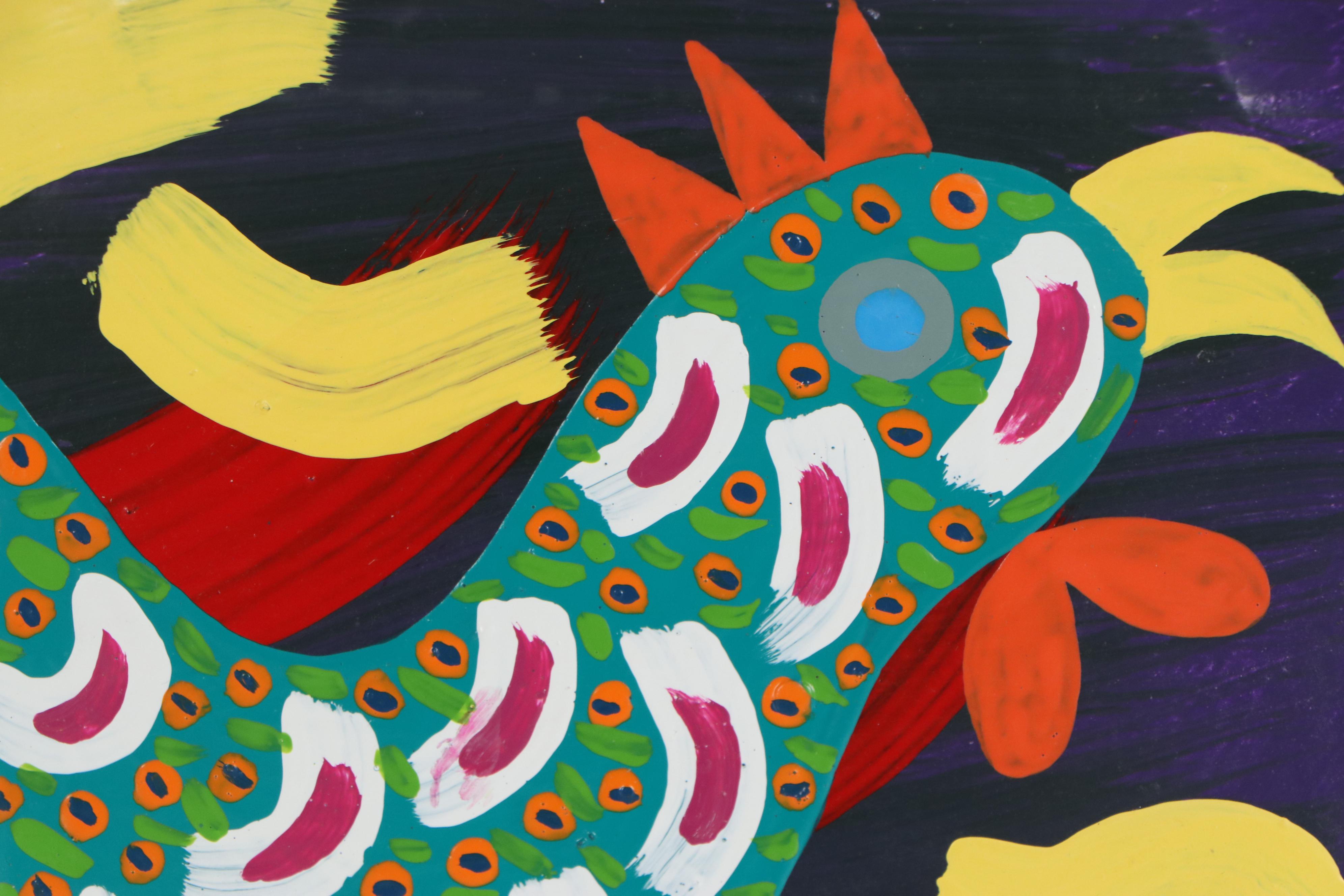 Chris E. Lewallen Acrylic Painting "Love, Peace, Faith," 1998