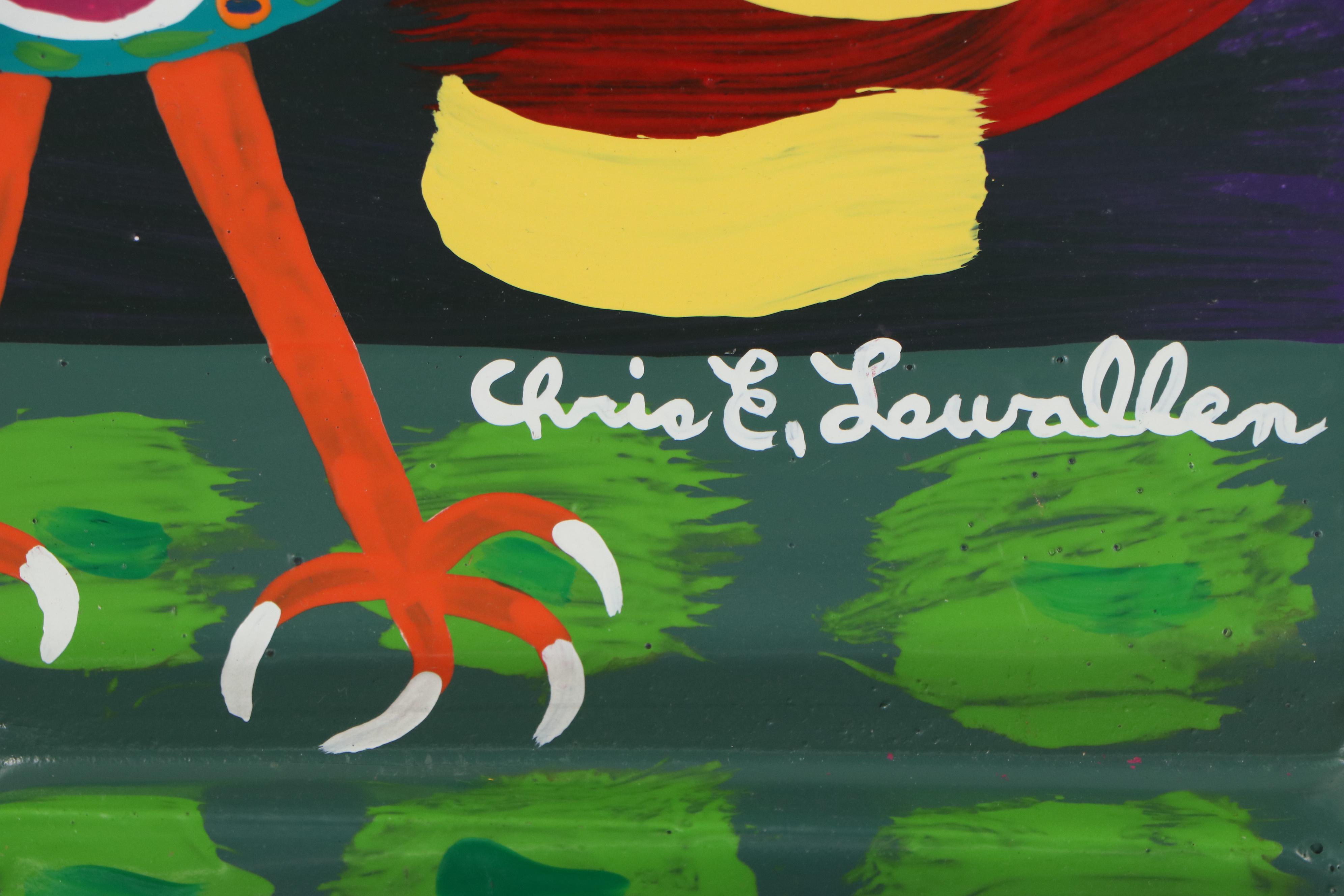 Chris E. Lewallen Acrylic Painting "Love, Peace, Faith," 1998