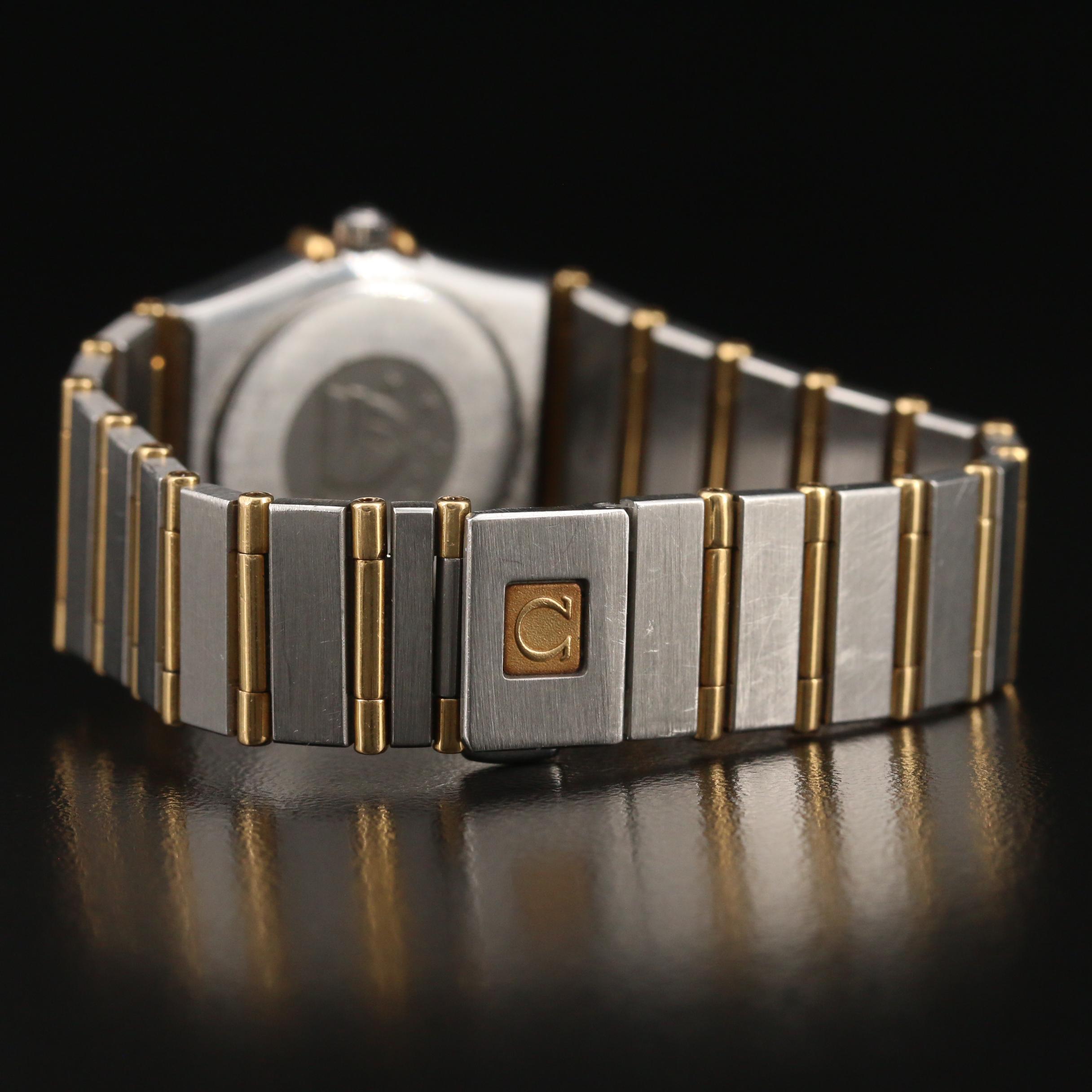 Omega Constellation 18K Gold and Stainless Steel Quartz Watch