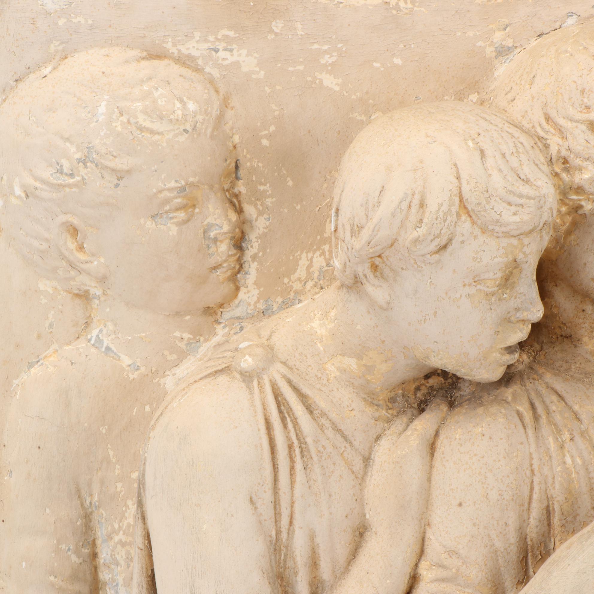 Caproni High Relief Plaster Panel after Luca della Robbia "Cantoria"