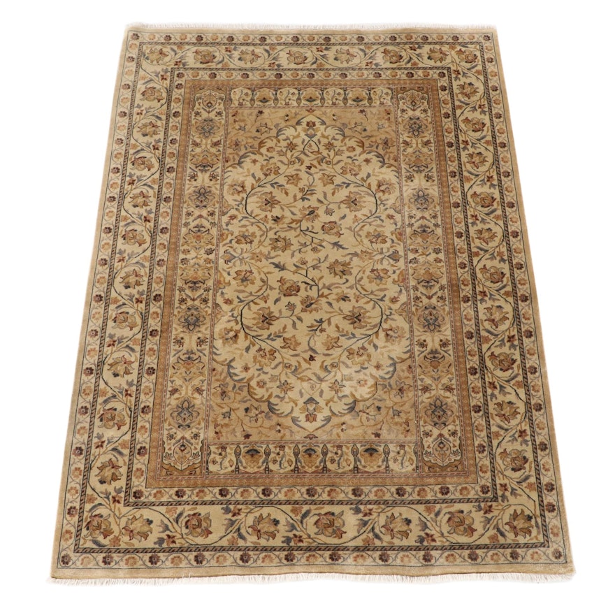 6'0 x 9'0 Hand-Knotted Indian Mahal Wool Area Rug