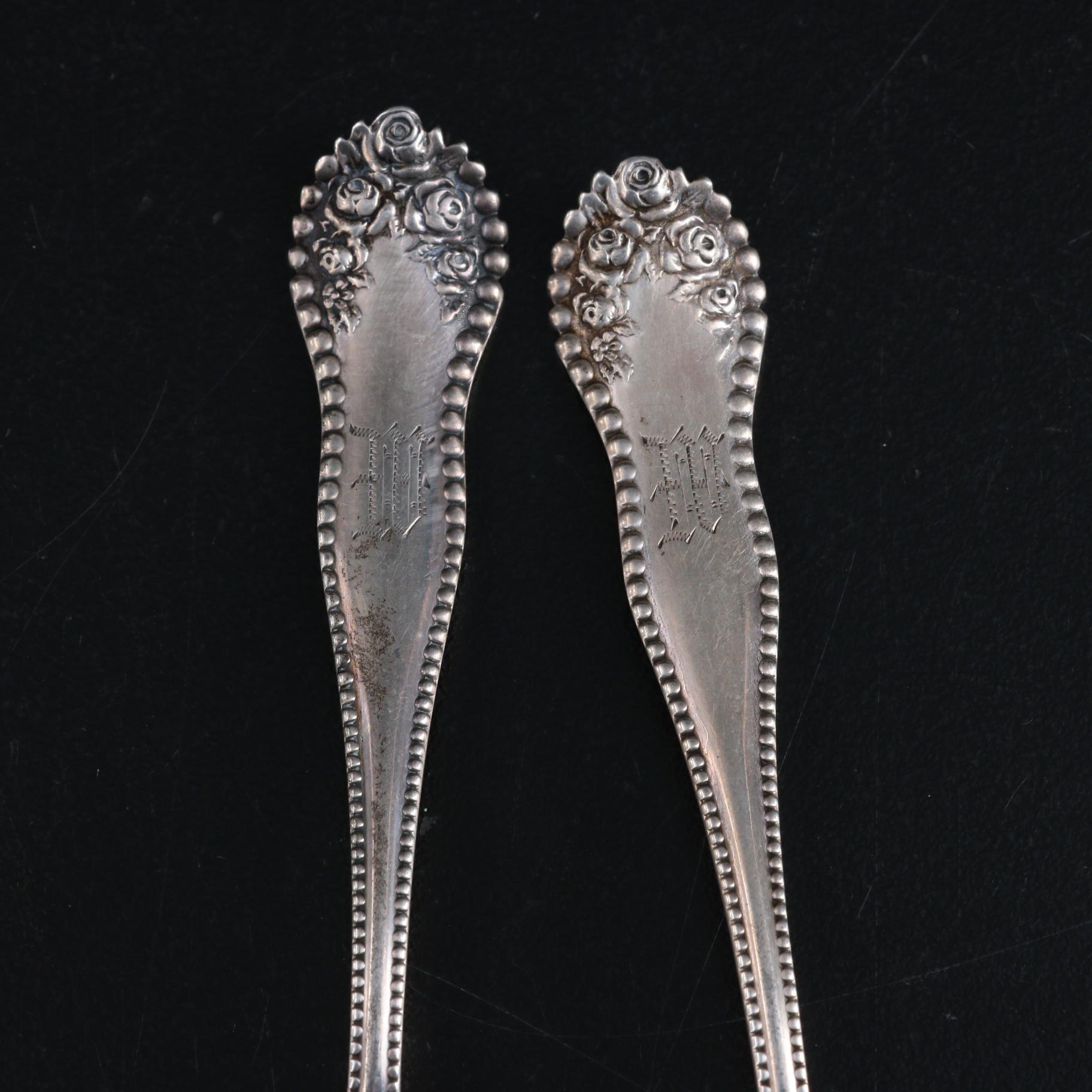 Gorham "Lancaster" Sterling Silver Chocolate Spoons, Late 19th Century