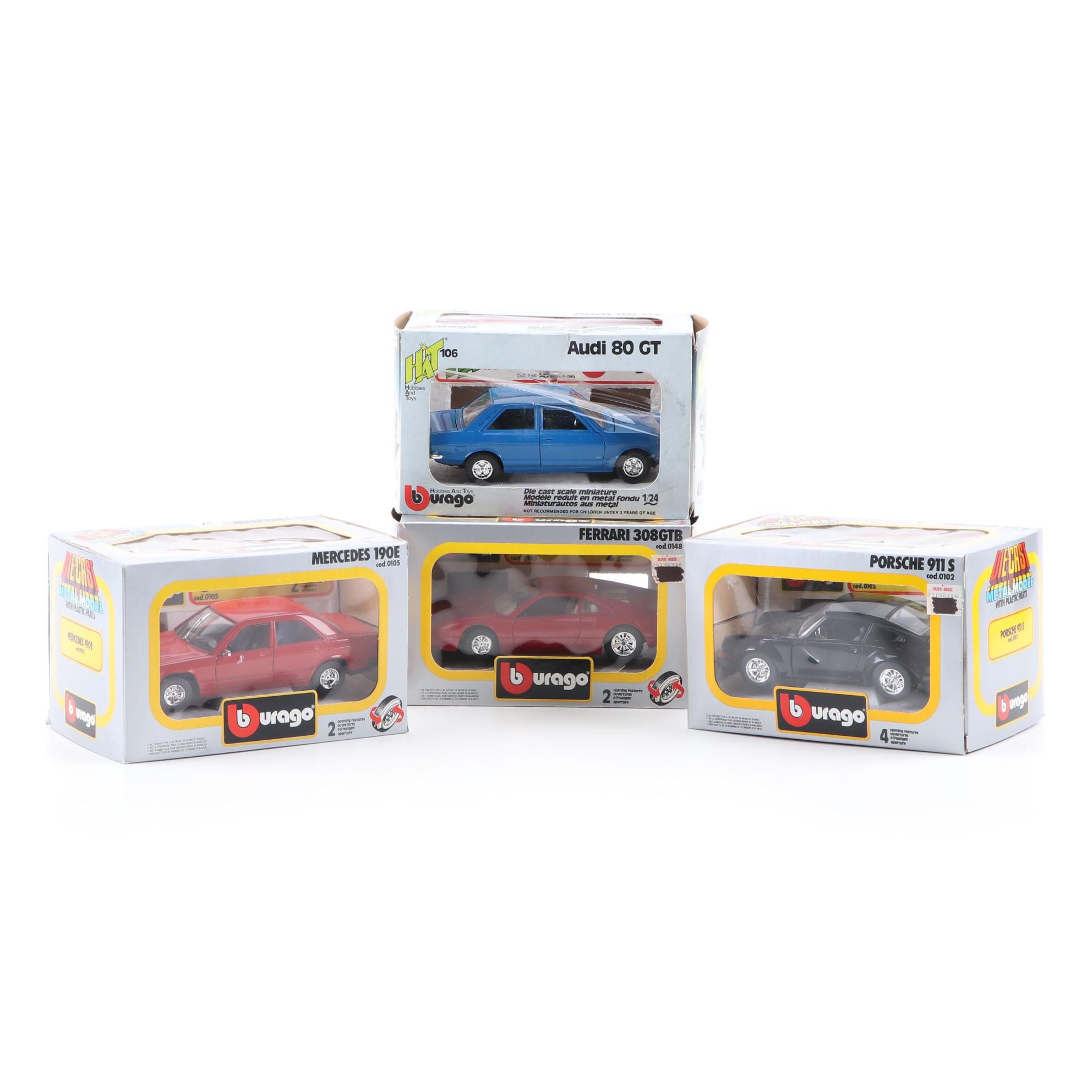 Bburago Mercedes, Porsche, Audi and Ferrari Die Cast Model Cars