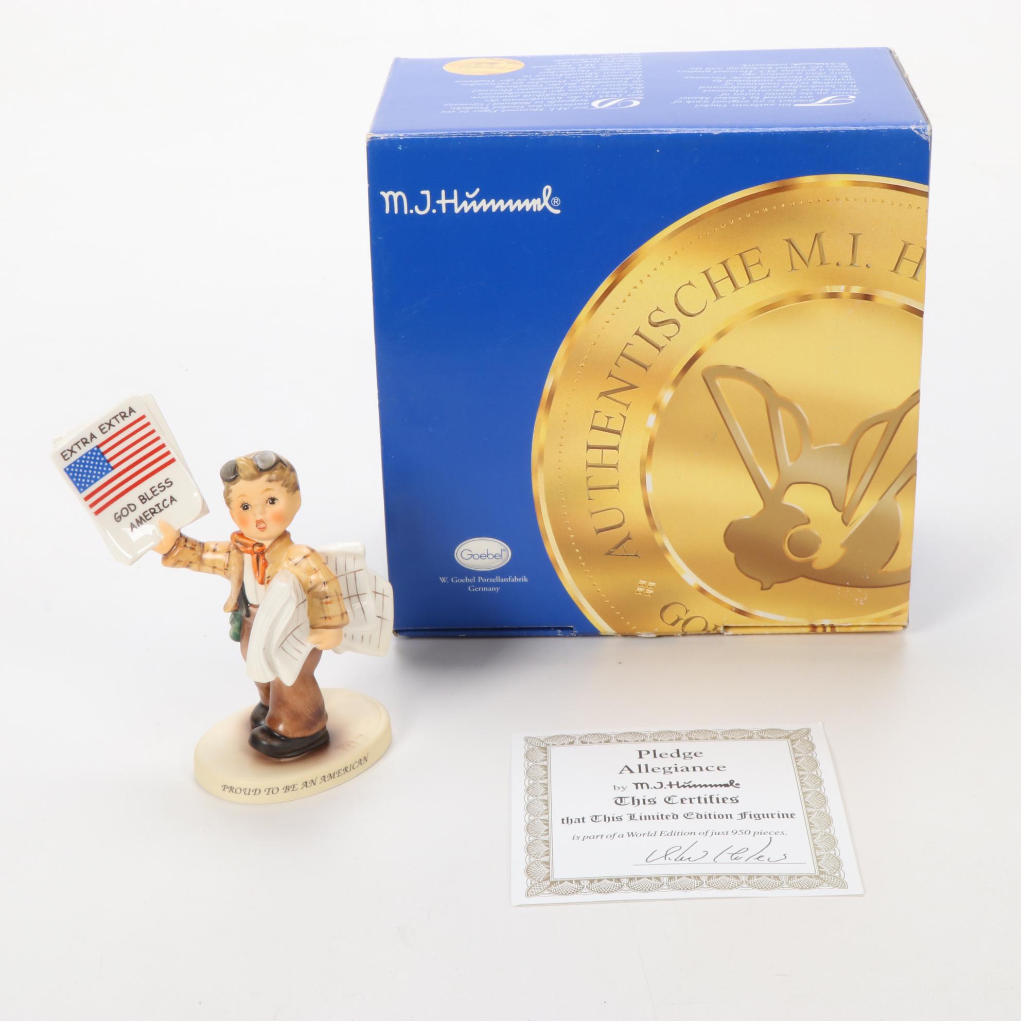 Goebel "Pledge Allegiance" Porcelain Hummel Figurine