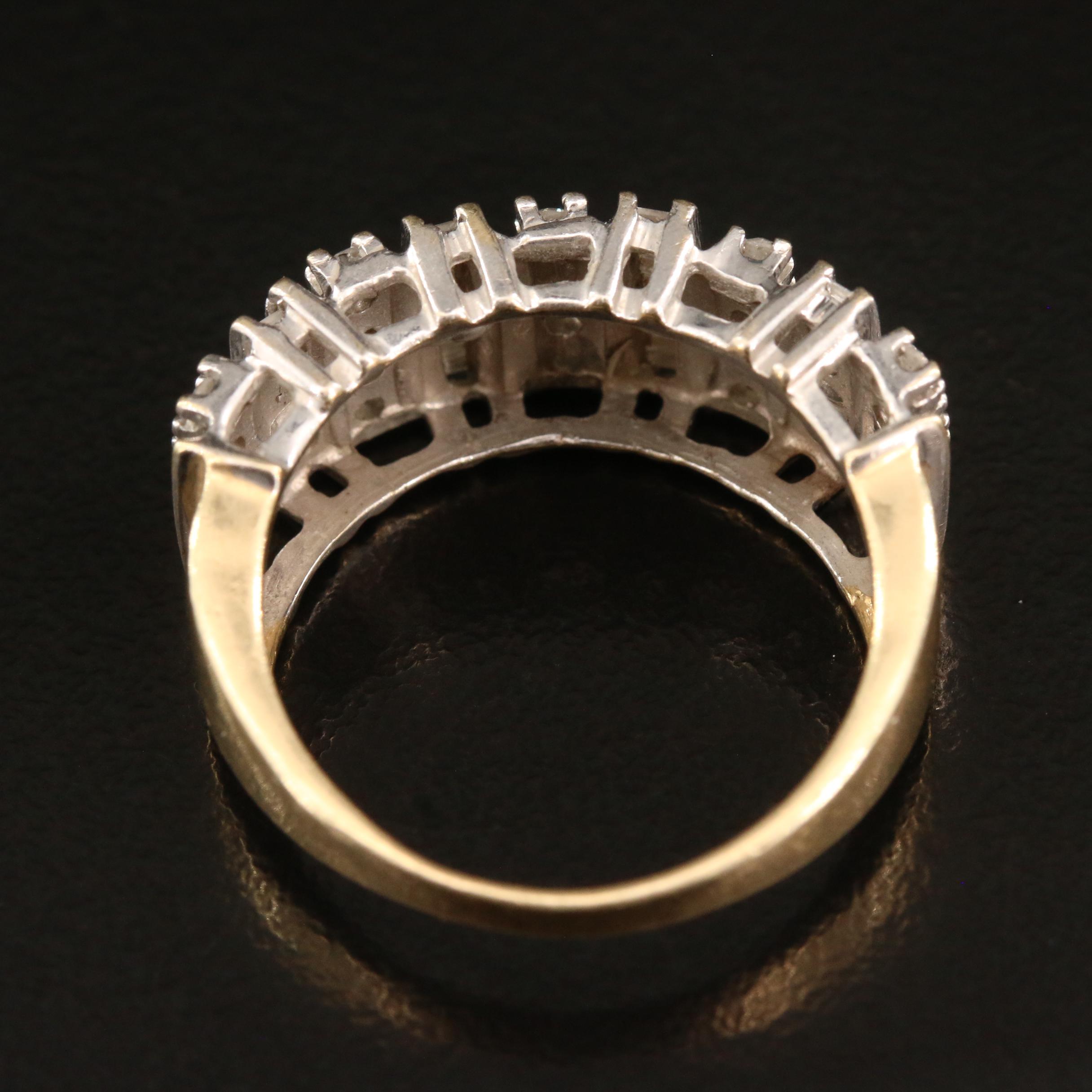 10K Multi-Row Diamond Ring