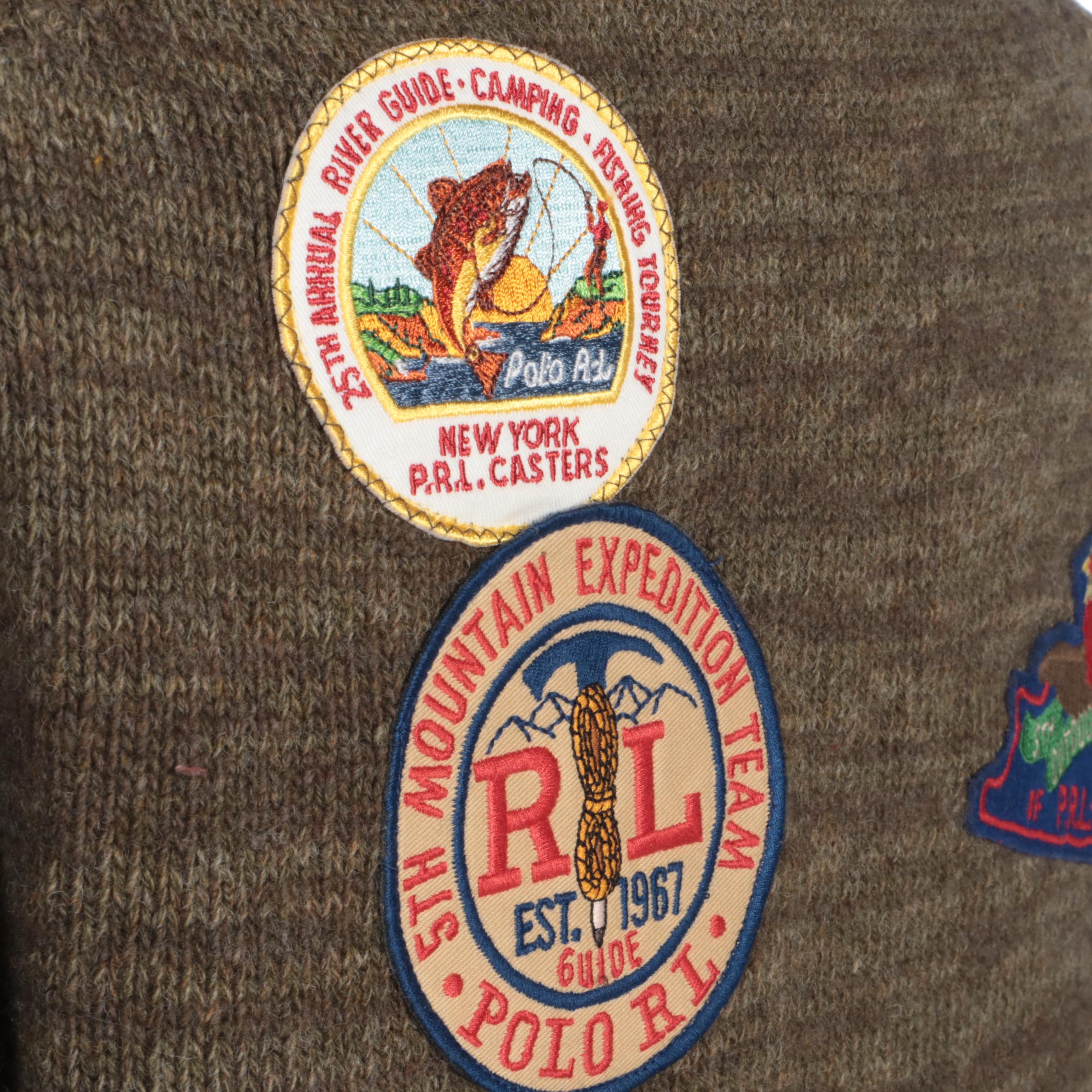 Polo Ralph Lauren National Park Sweater with Hiking Polo Bear and Patches