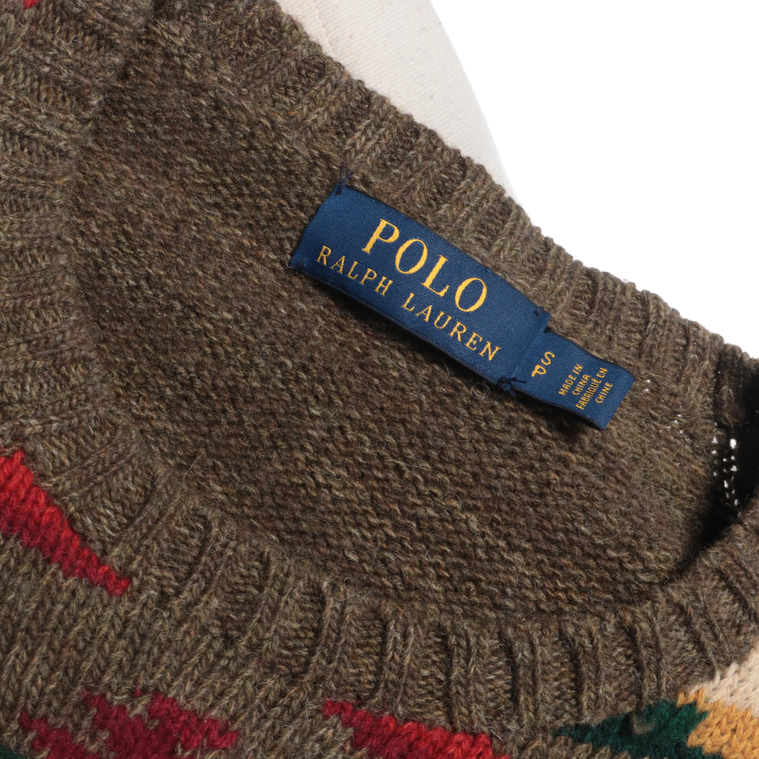 Polo Ralph Lauren National Park Sweater with Hiking Polo Bear and Patches