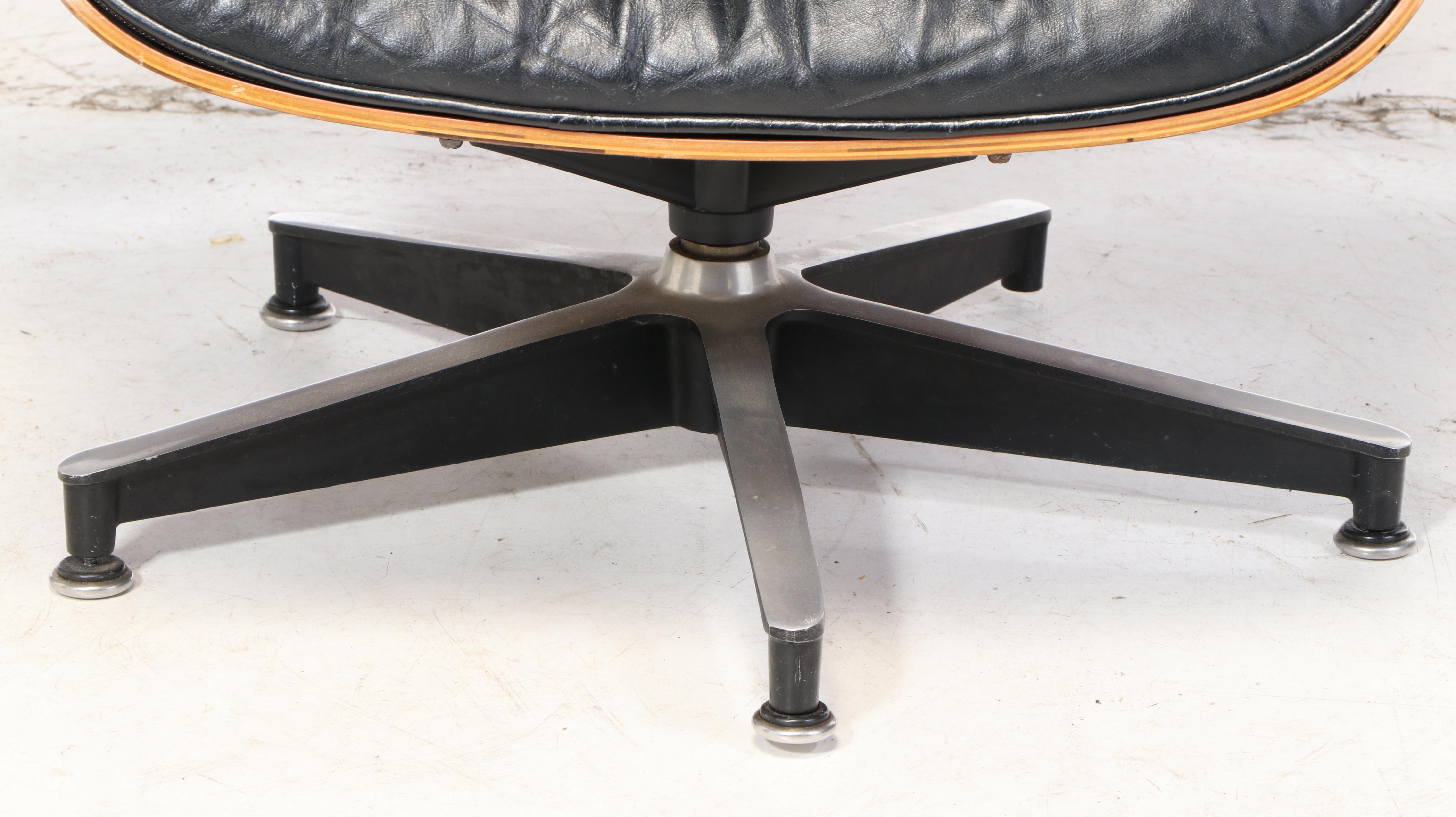 Eames for Herman Miller Rosewood Lounge Chair and Ottoman, dated 1975