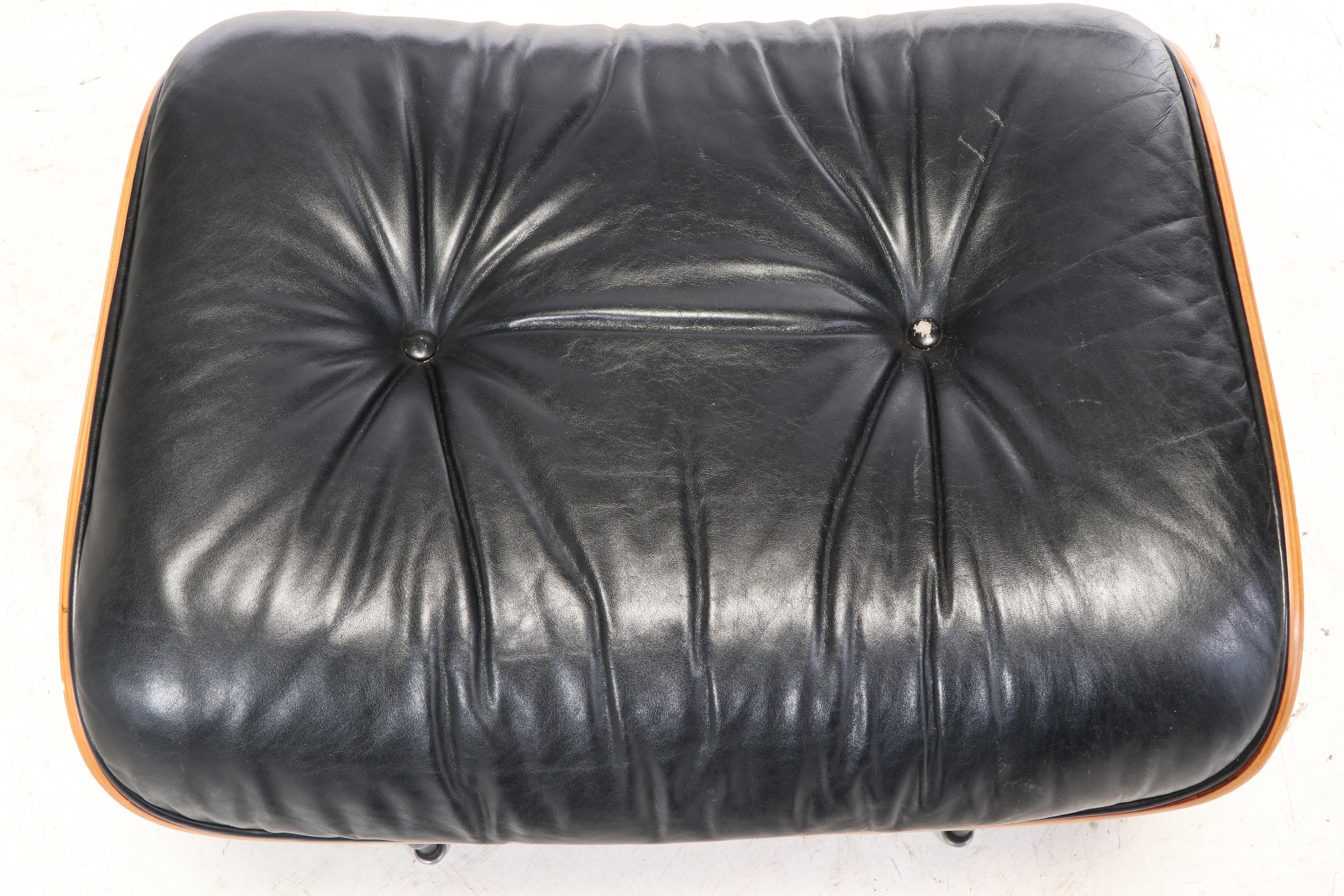 Eames for Herman Miller Rosewood Lounge Chair and Ottoman, dated 1975