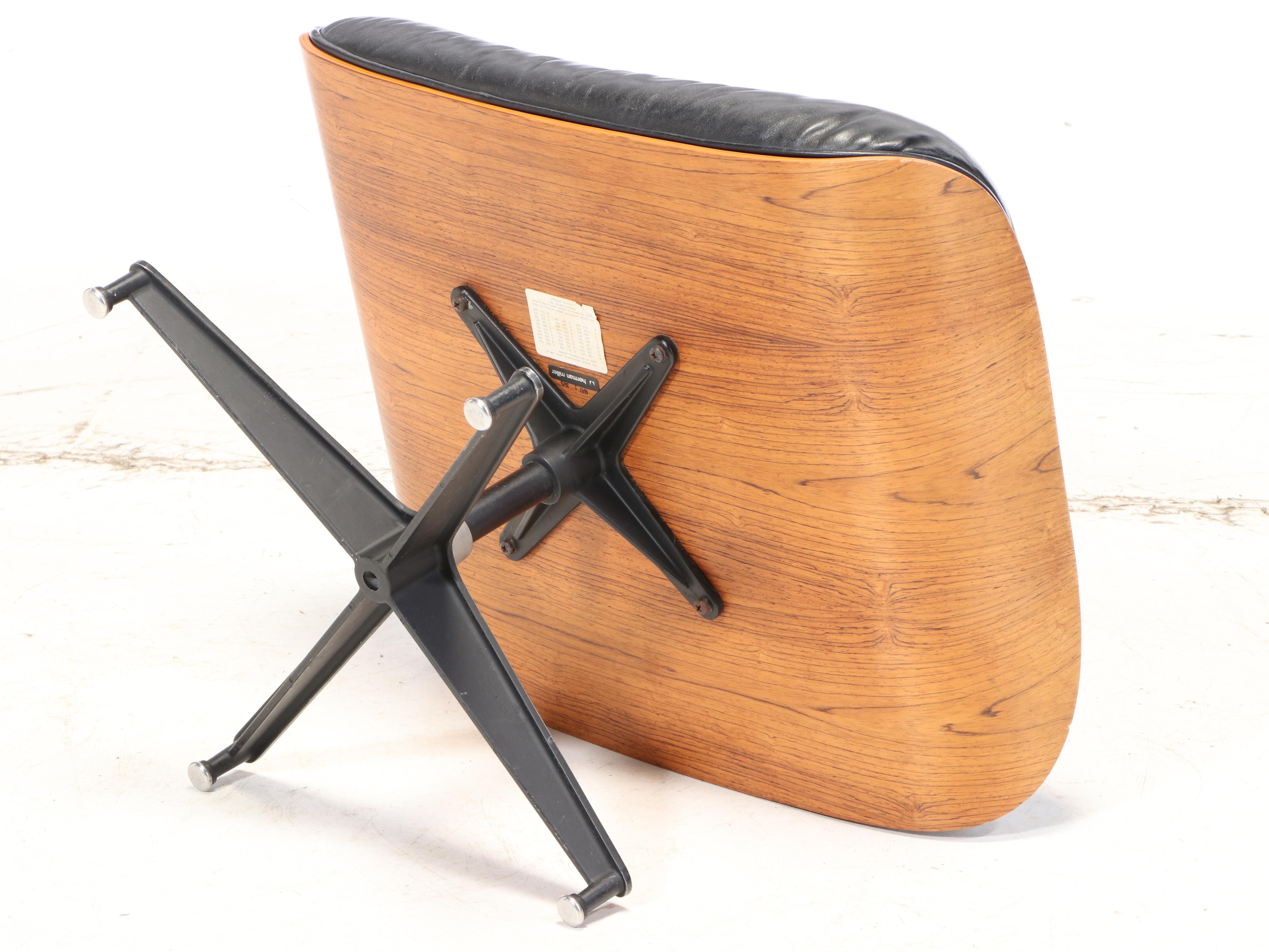 Eames for Herman Miller Rosewood Lounge Chair and Ottoman, dated 1975